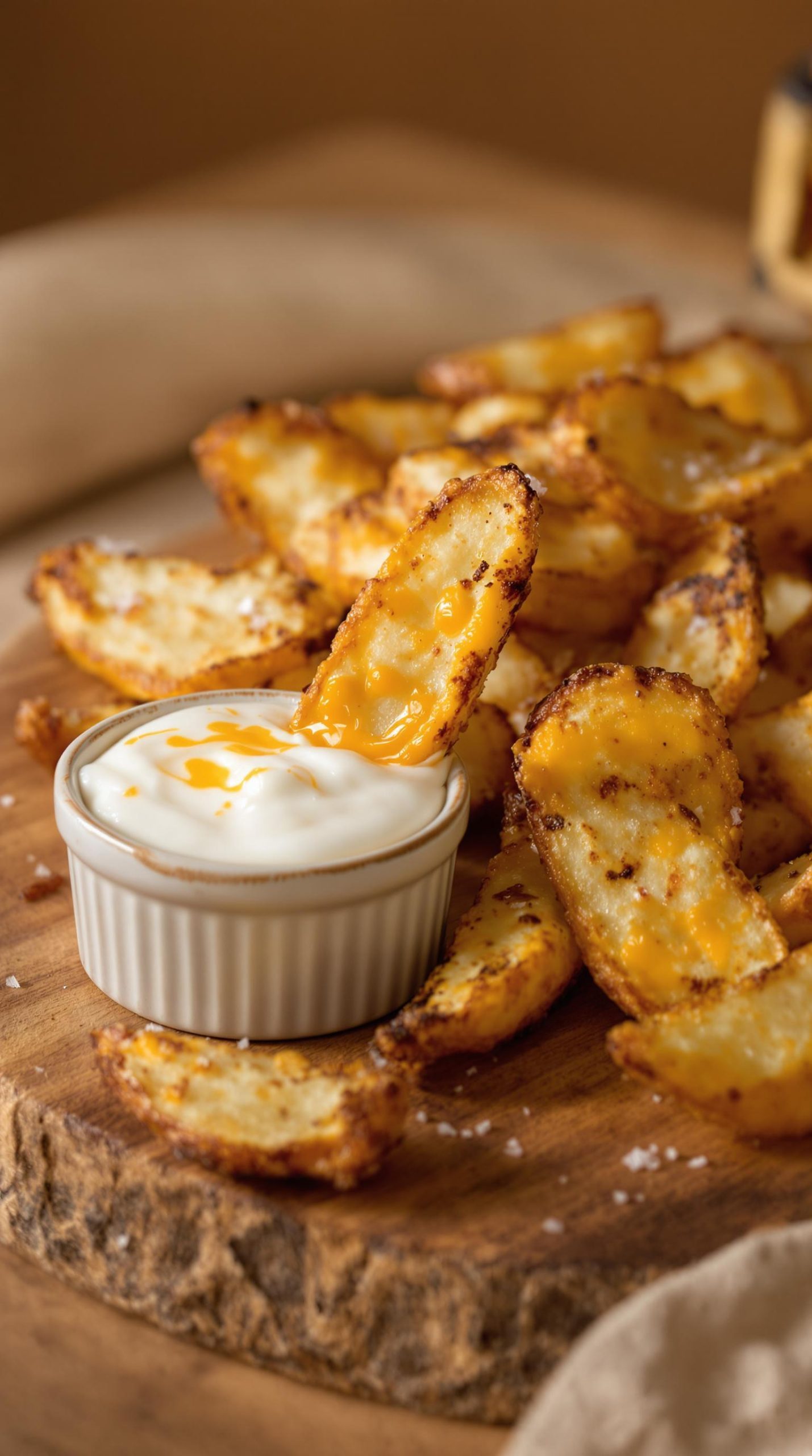 crispy cheesy potato wedges