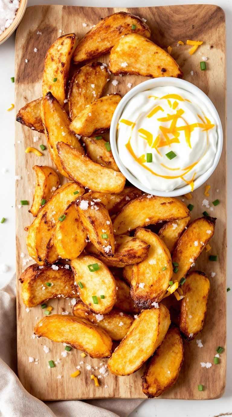 crispy cheesy potato wedges