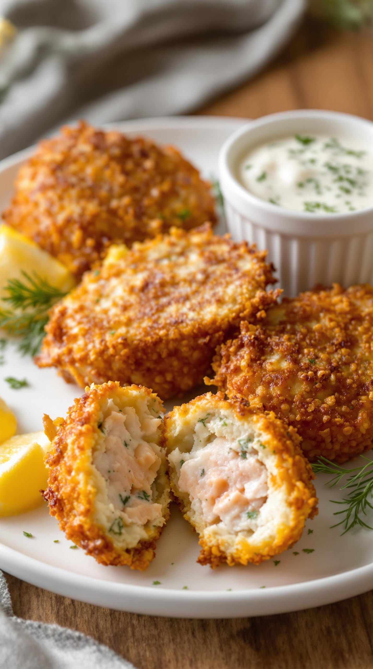crispy golden salmon croquettes
