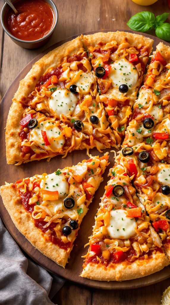 crispy pasta pizza delight