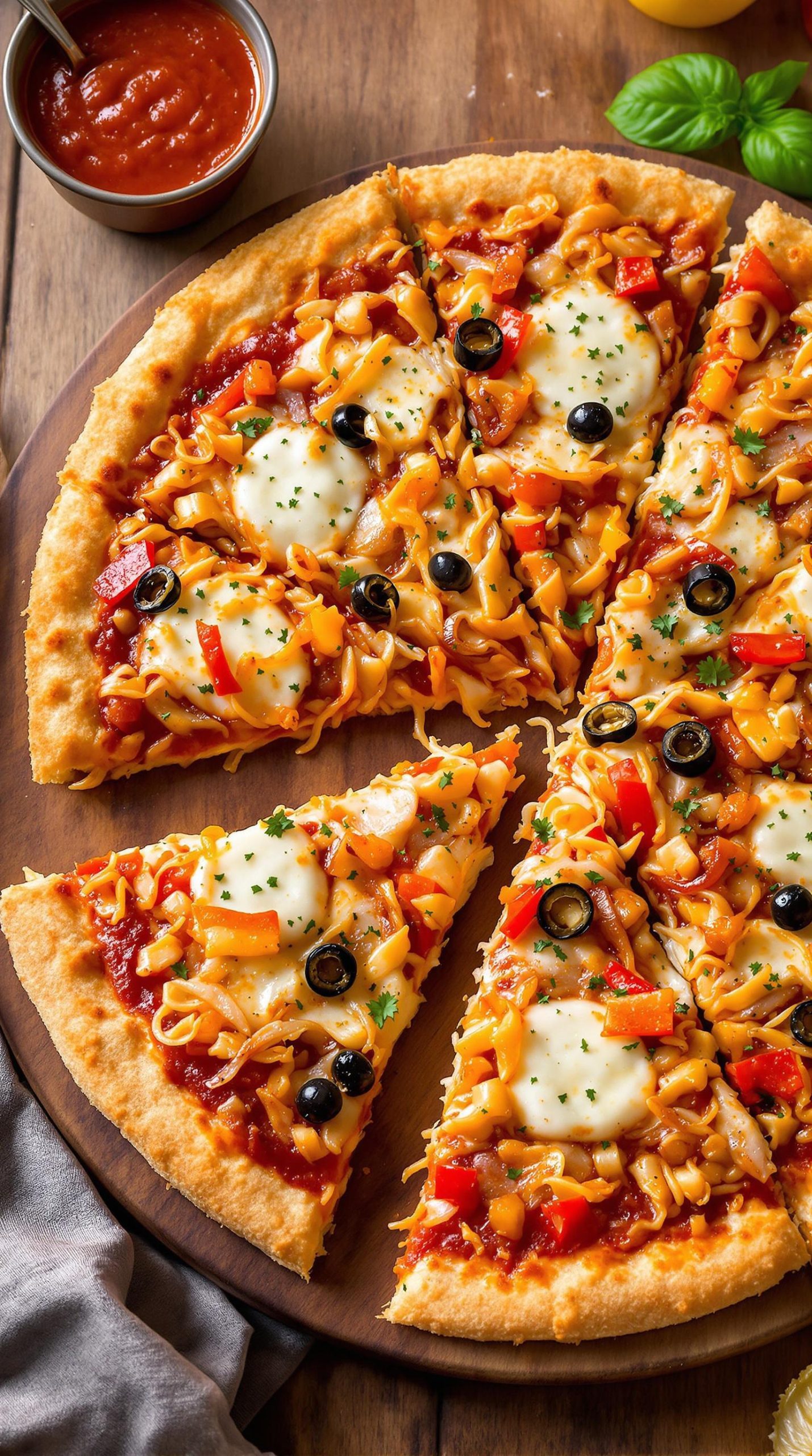 crispy pasta pizza delight
