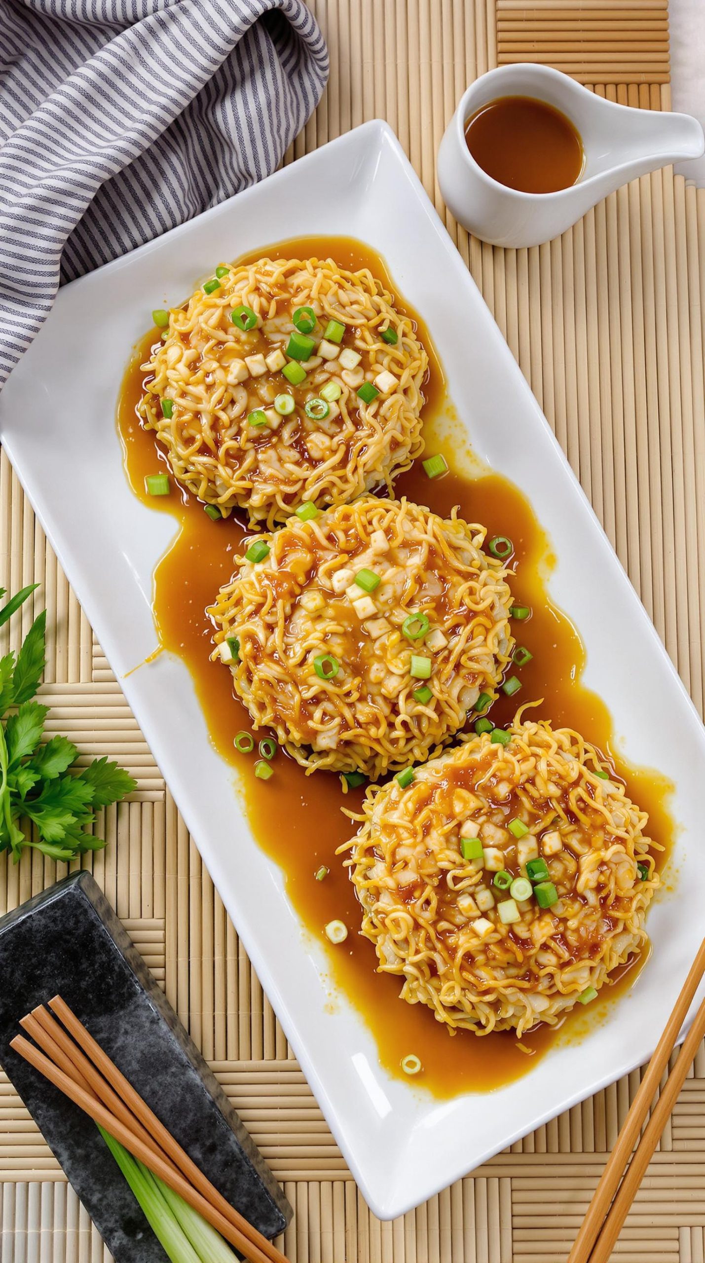 crispy ramen egg dish