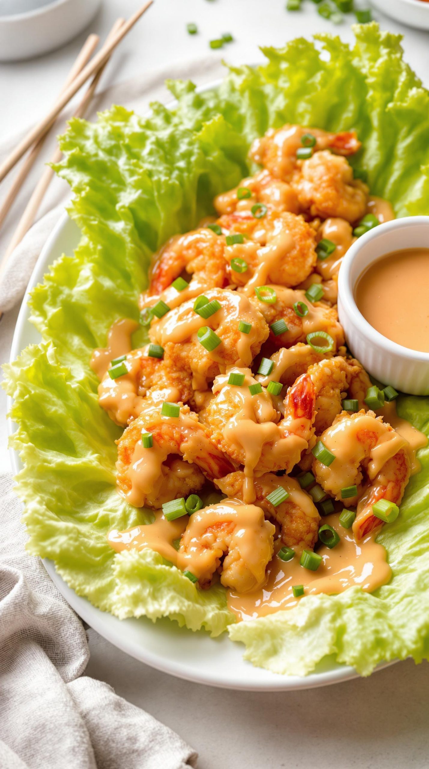 crispy shrimp with sauce
