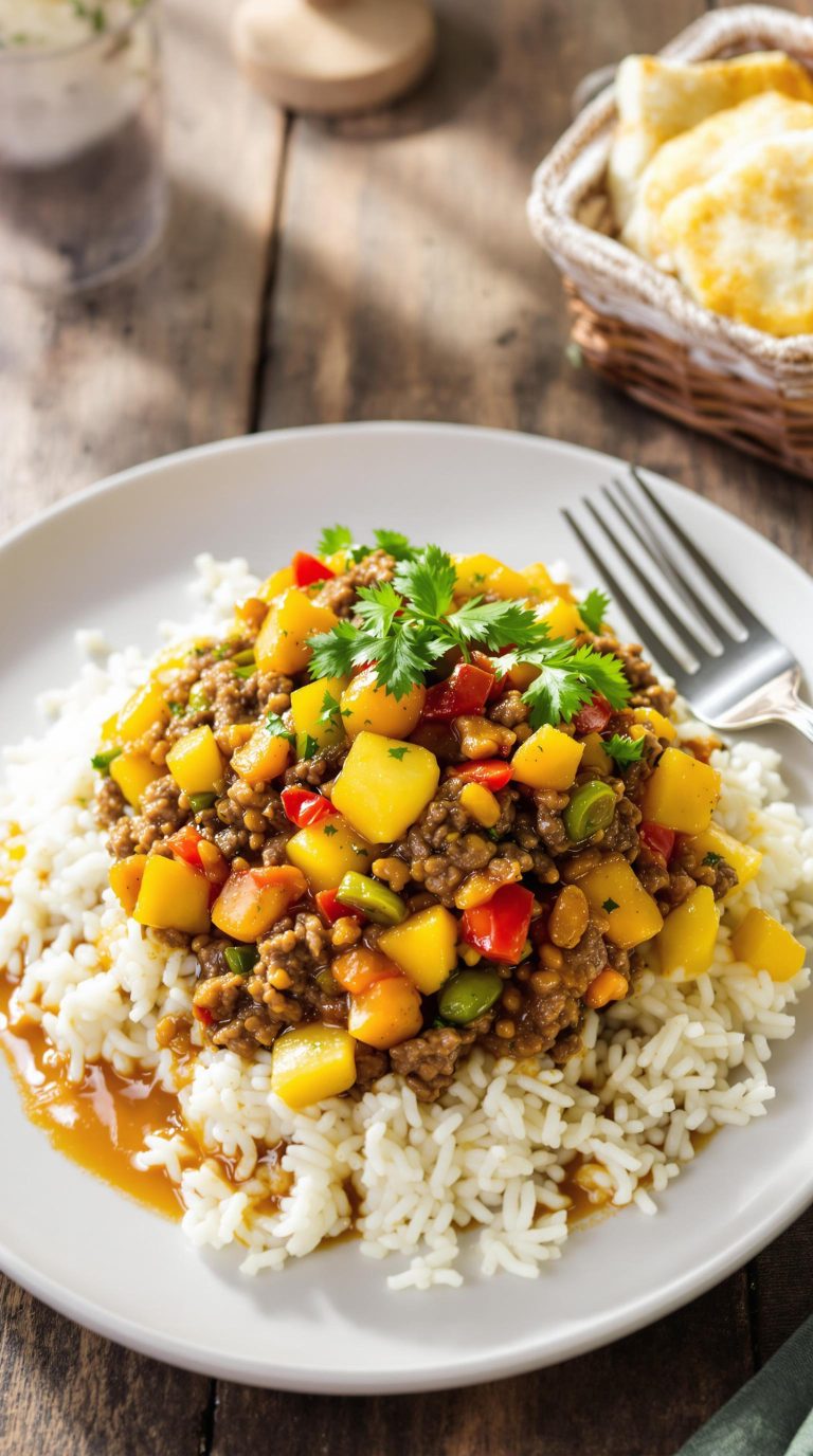 cuban picadillo with pineapple