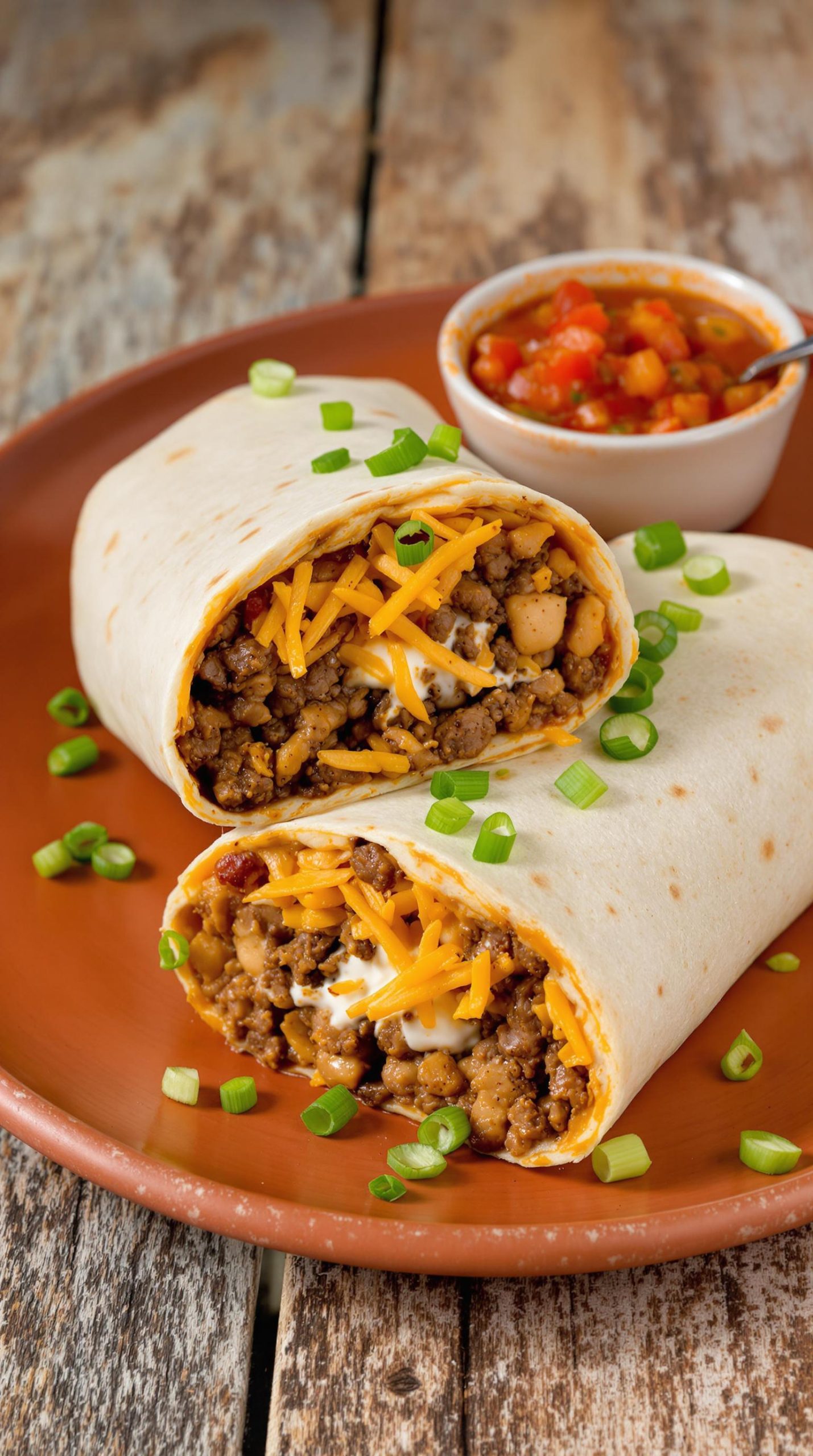 delicious hearty bean burrito