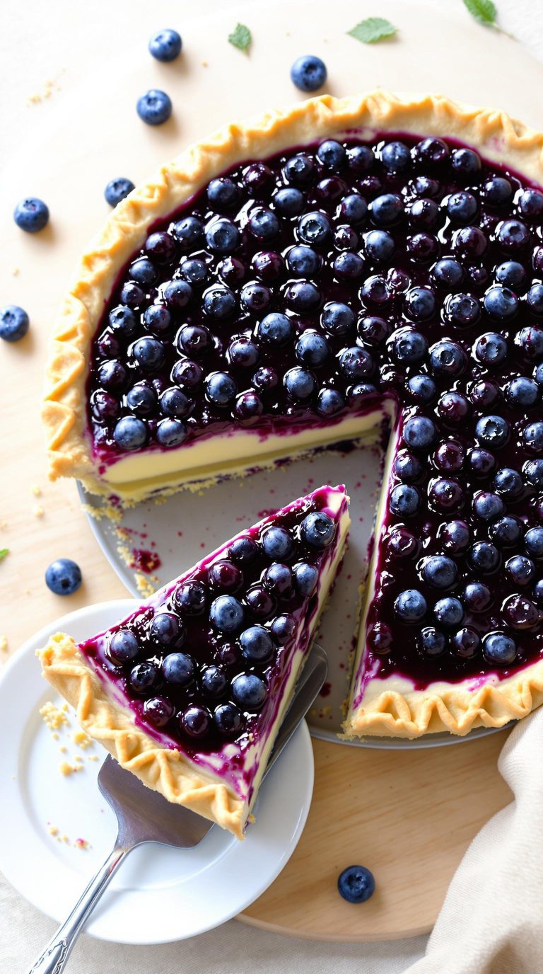 delicious homemade blueberry pie