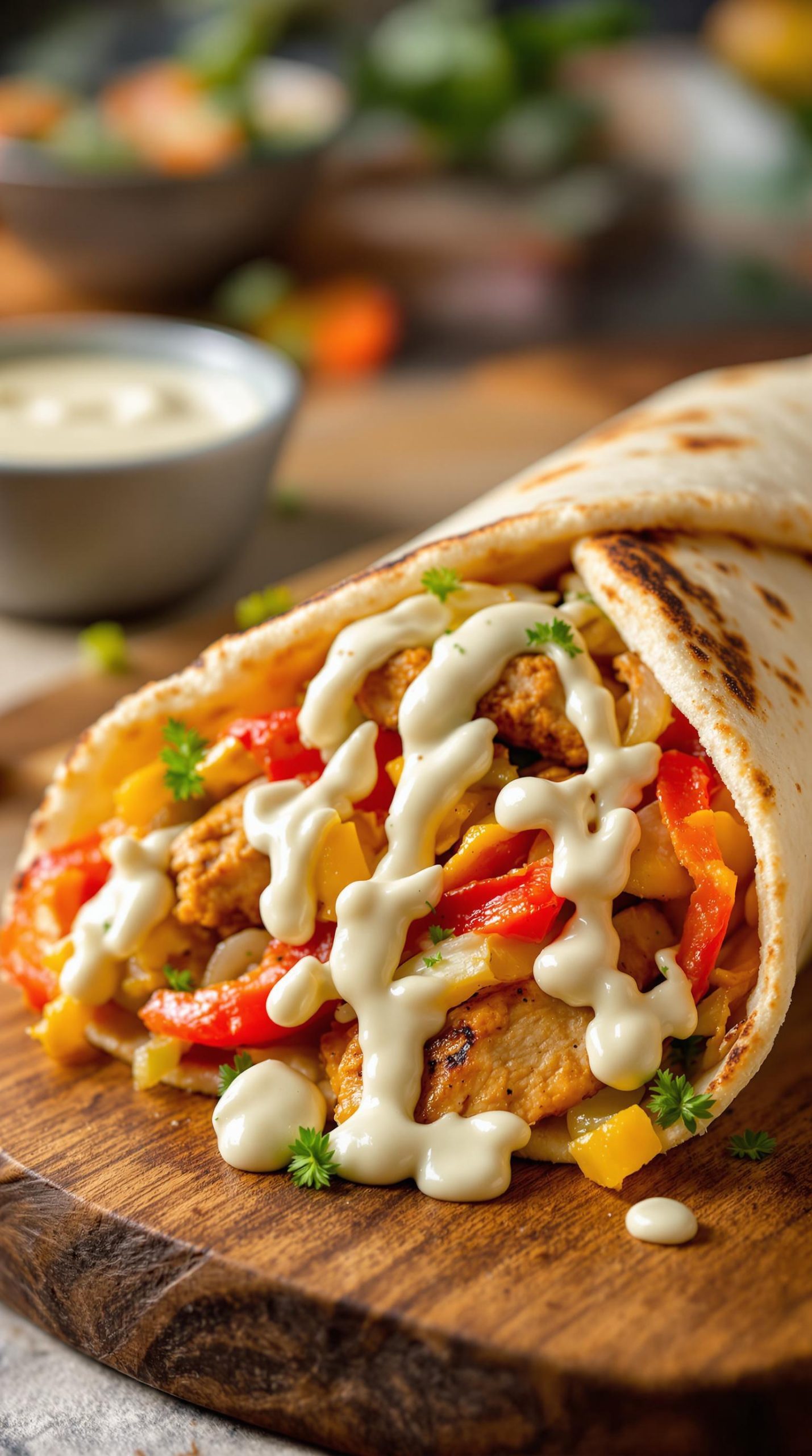 delicious homemade chicken shawarma
