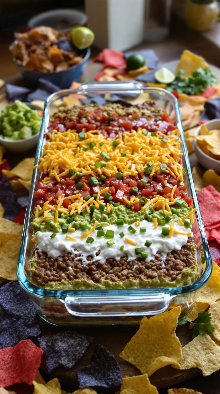 delicious seven layer dip