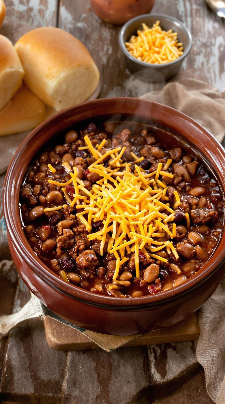 delicious slow cooked chili
