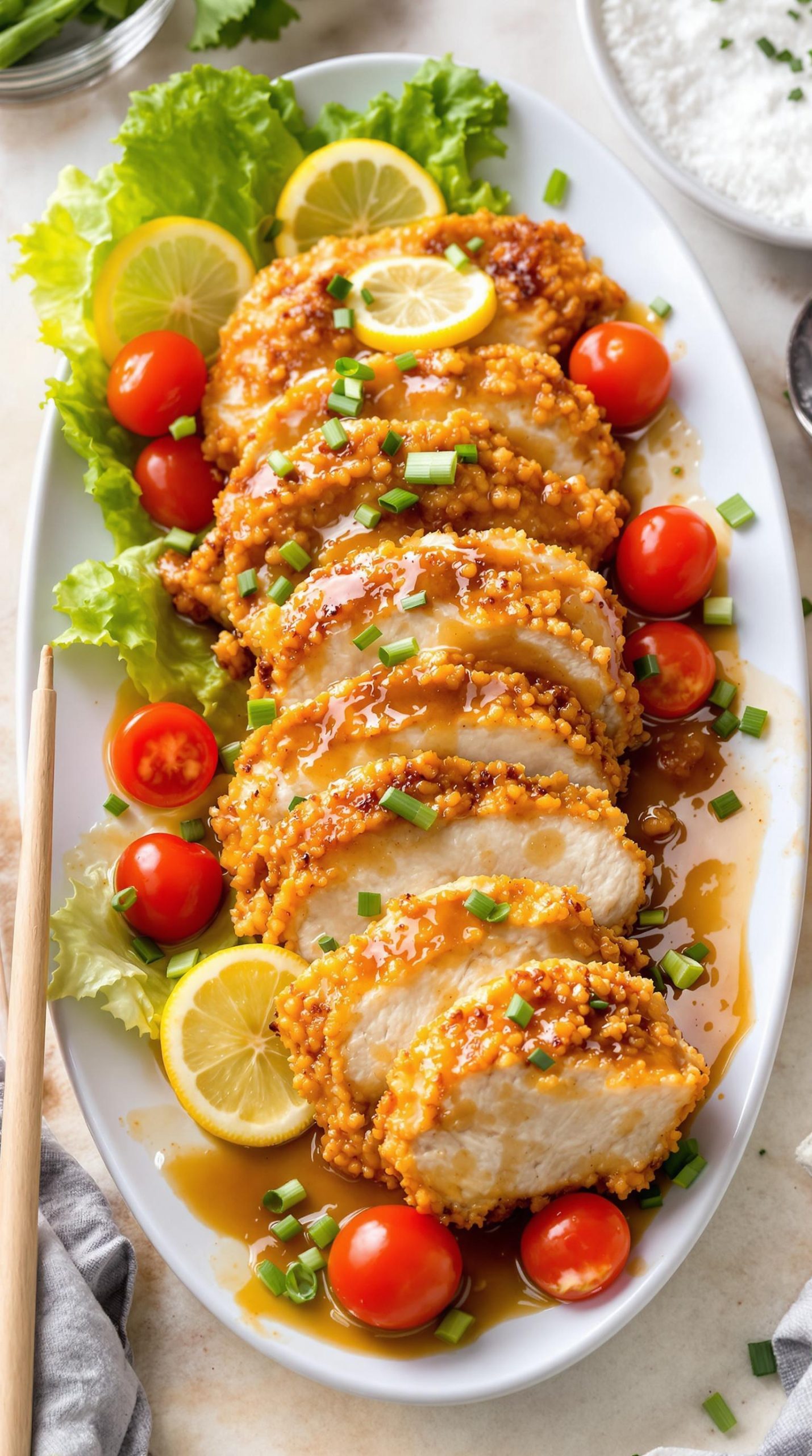 double fried crispy lemon chicken