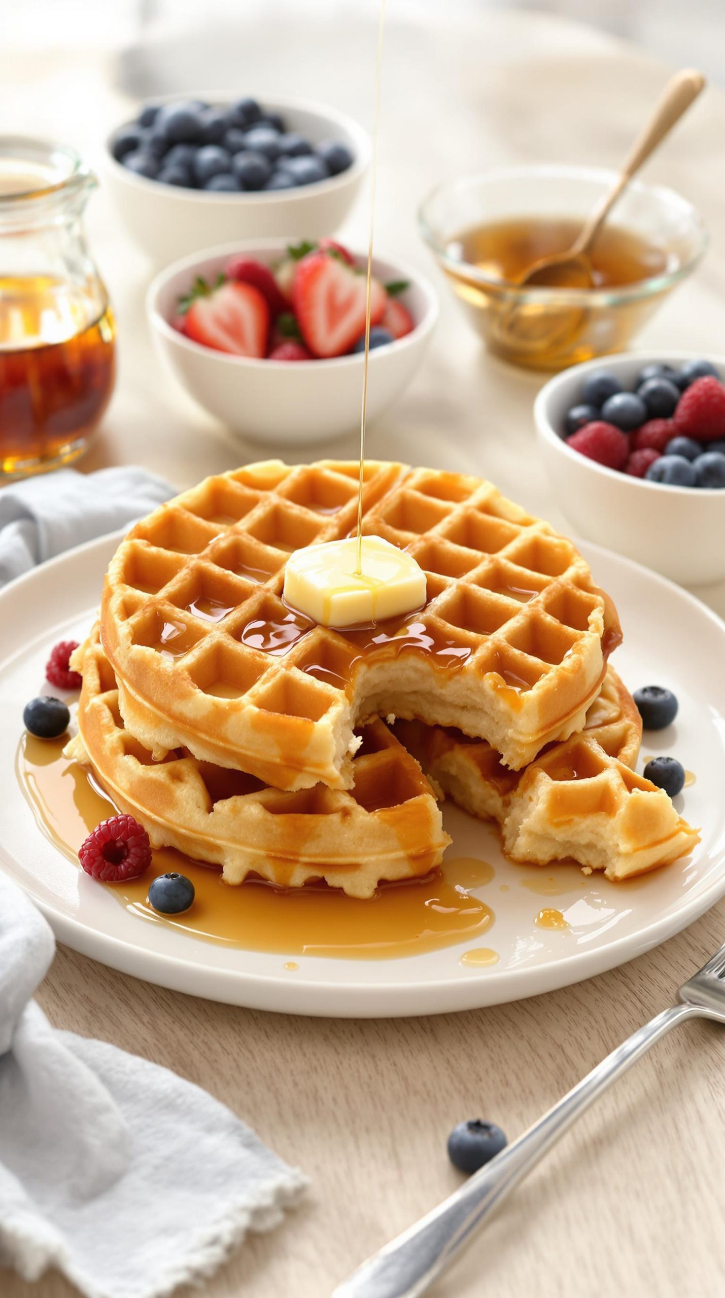 fluffy buttermilk waffle delight
