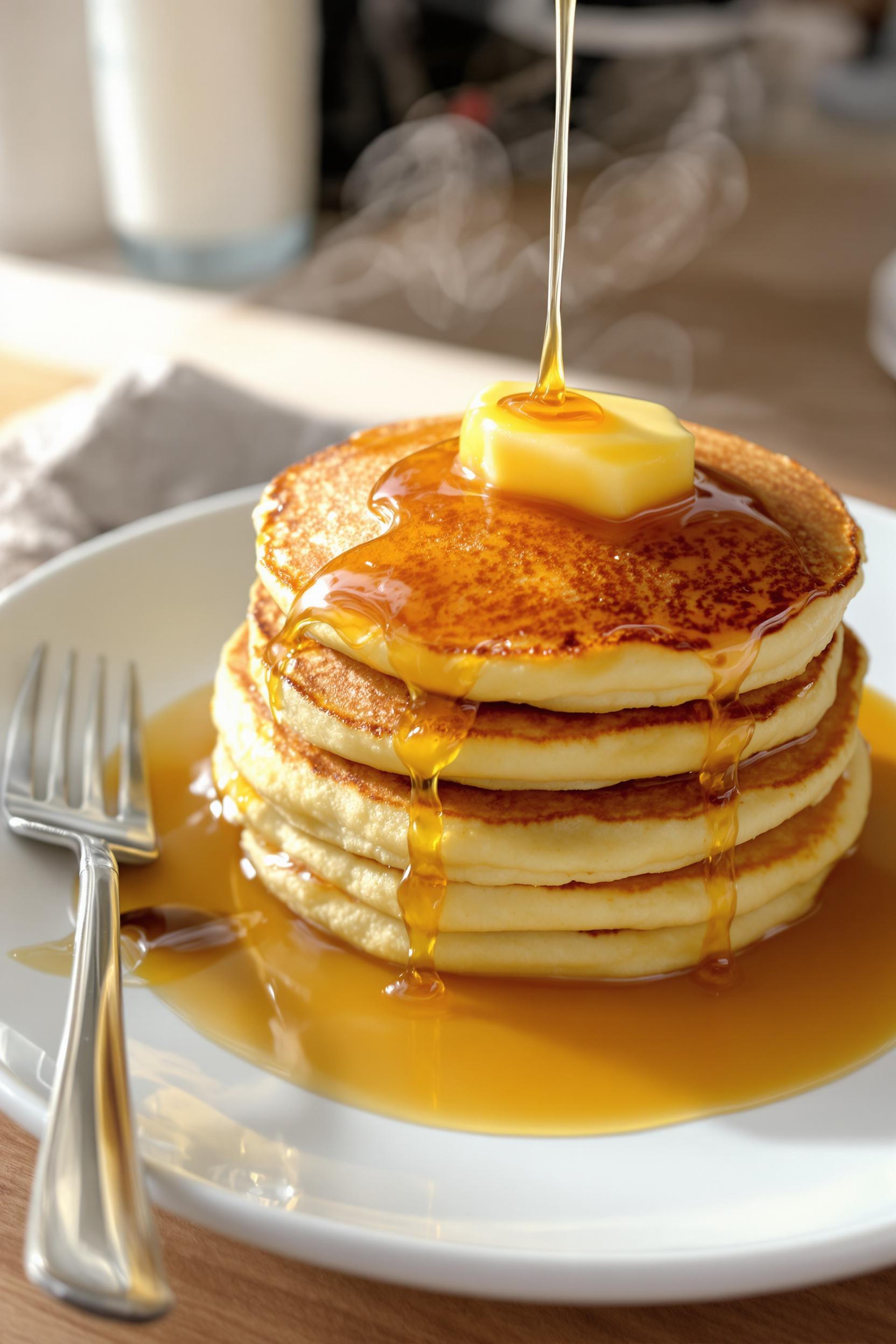 fluffy homemade pancake recipe