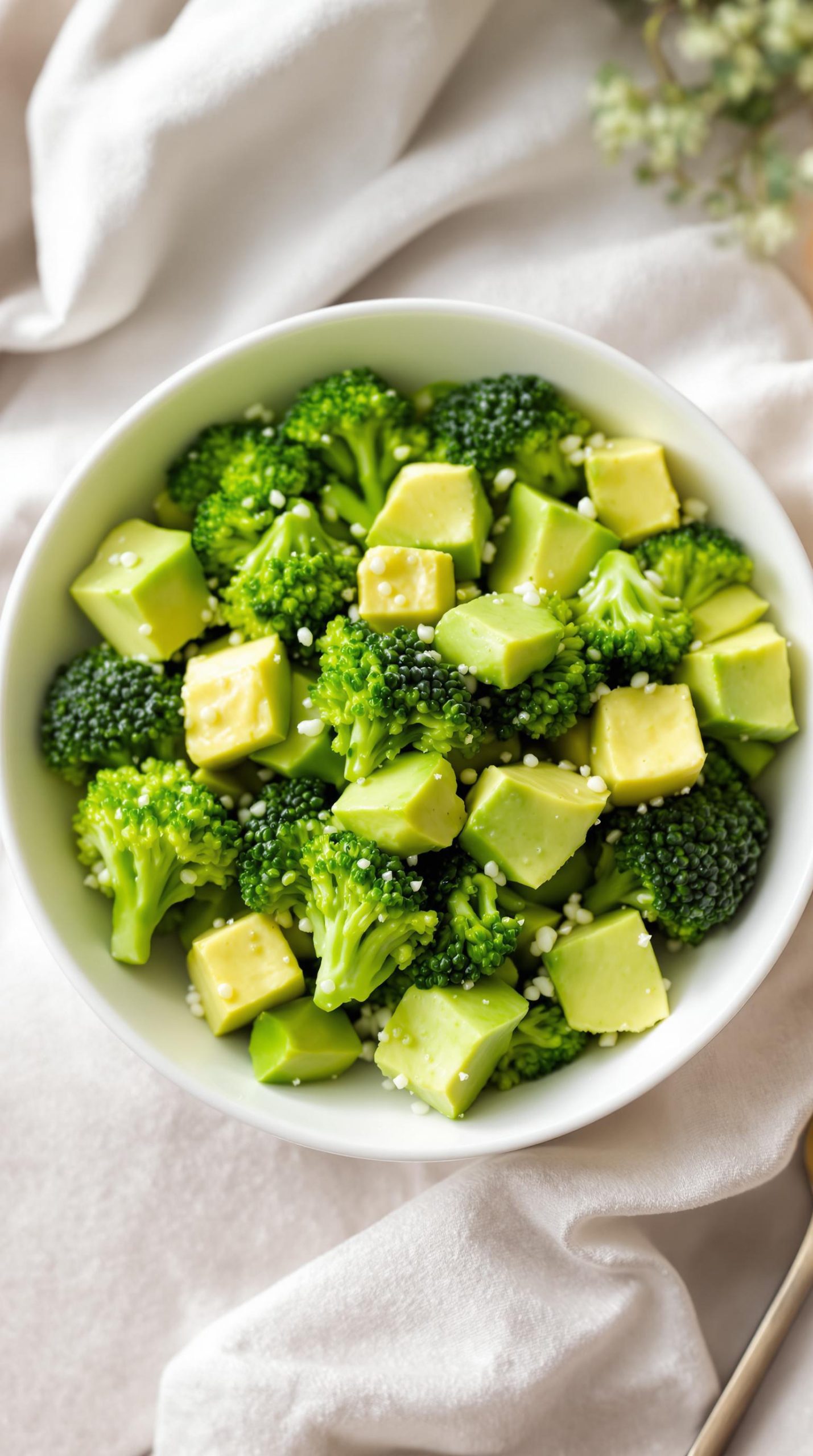 fresh avocado broccoli salad