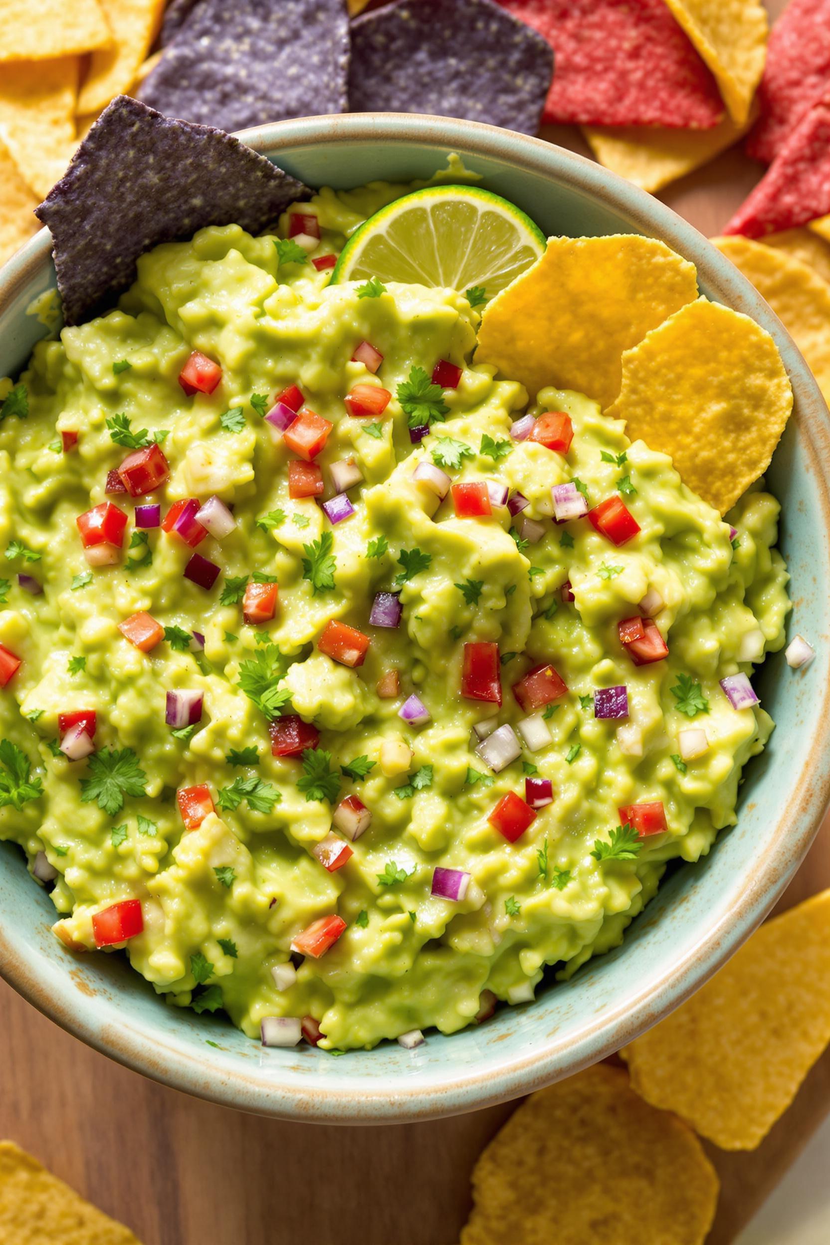 fresh cilantro lime guacamole