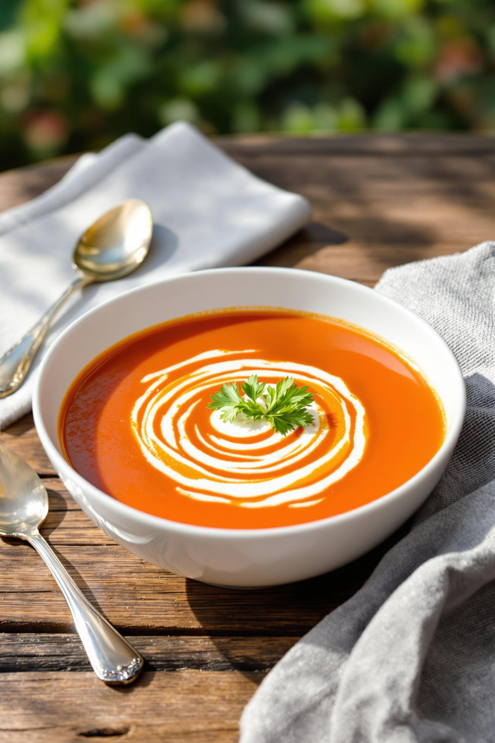 fresh garden tomato soup
