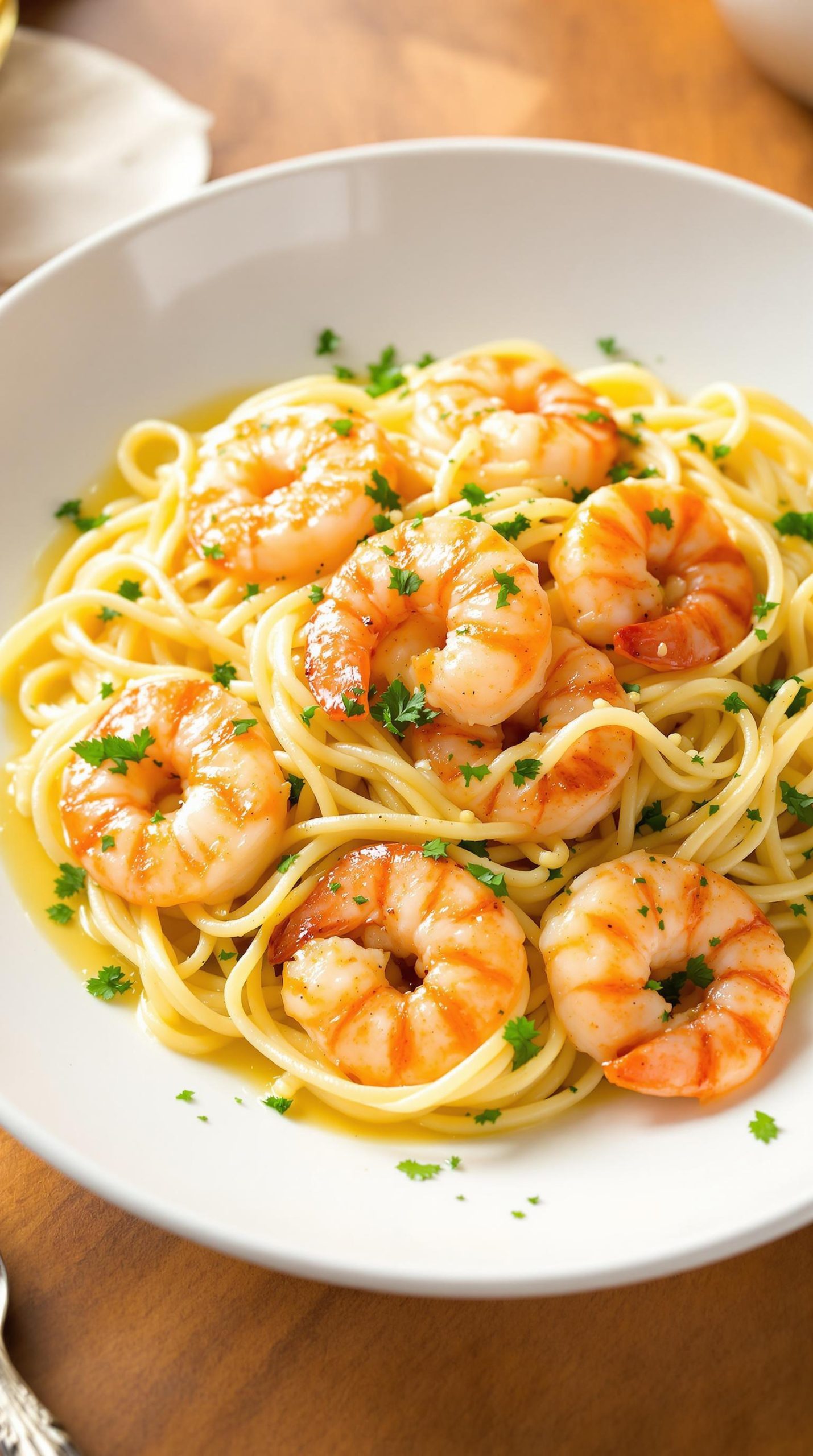 garlic butter shrimp pasta