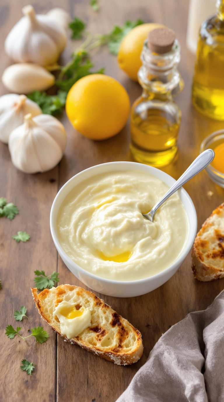 garlic infused creamy sauce