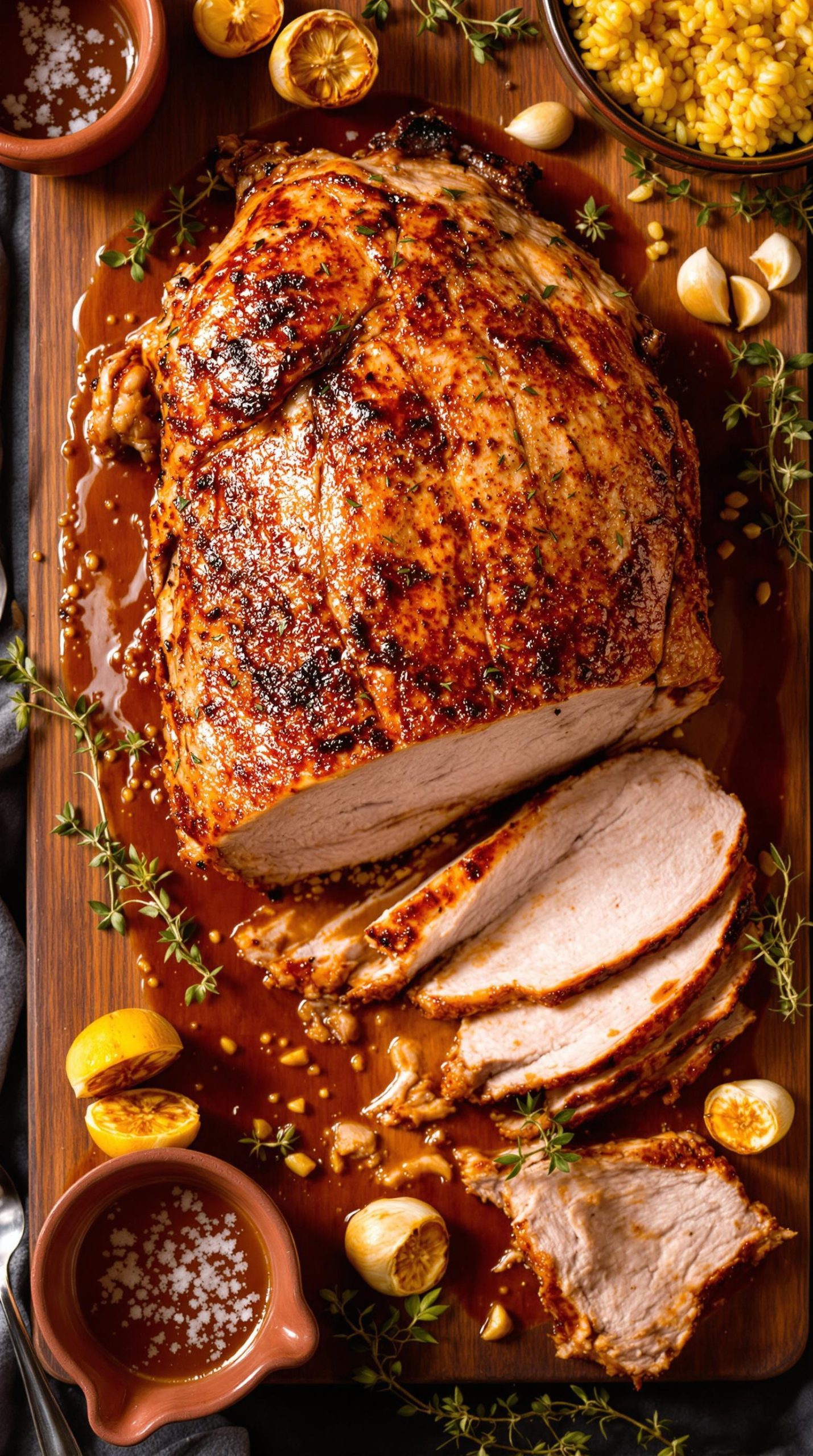 garlic infused crispy pork shoulder