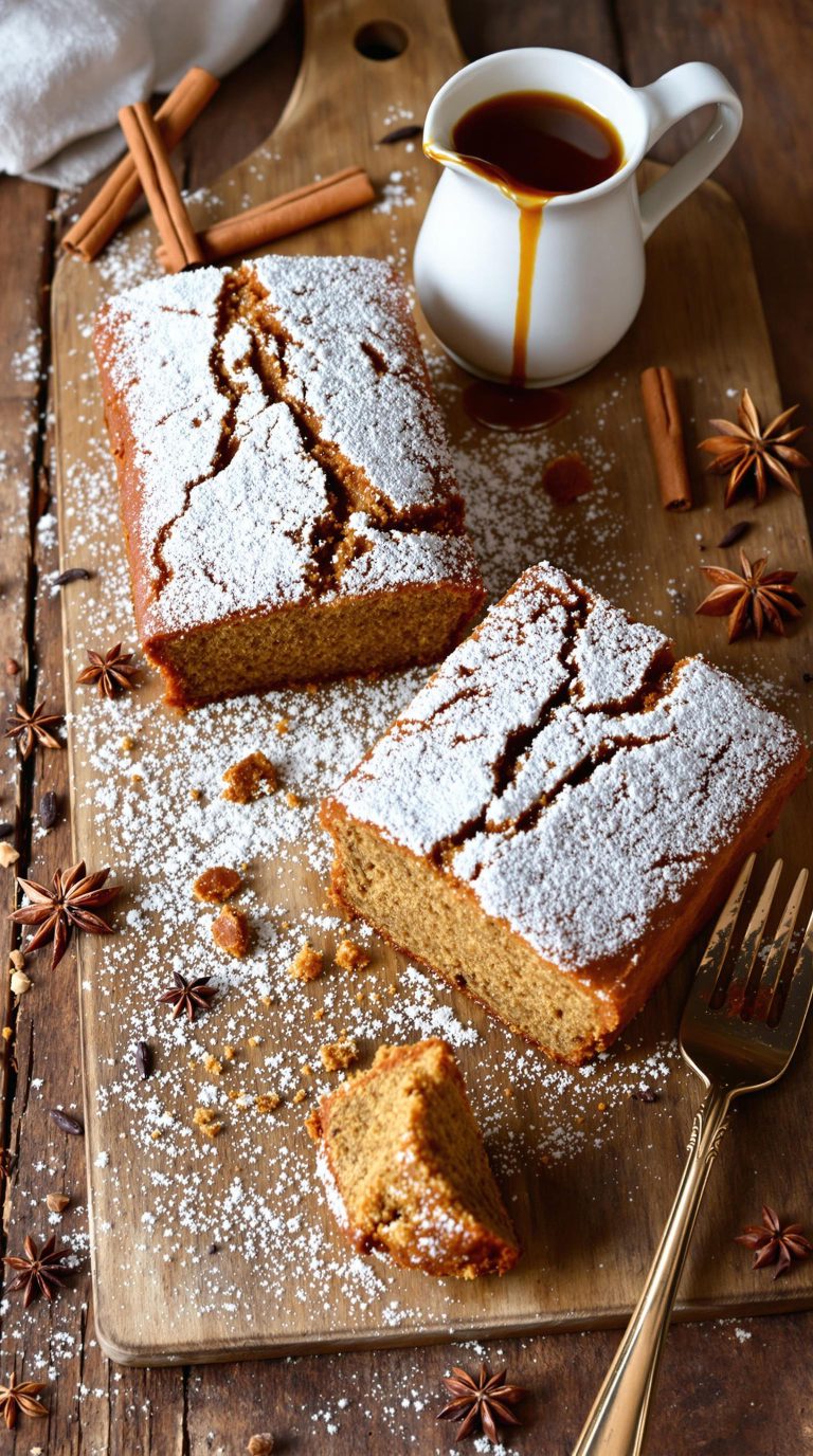 gingerbread infused with molasses
