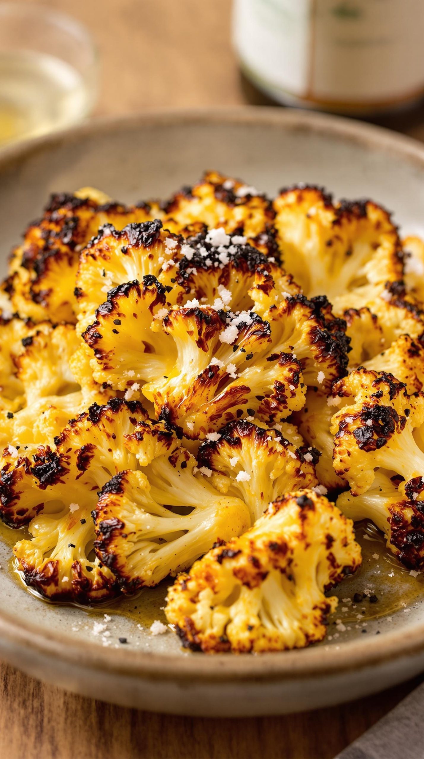 golden brown roasted cauliflower