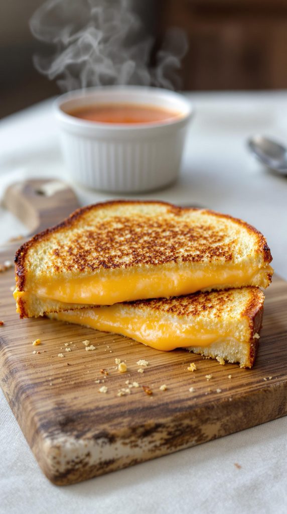 golden crispy grilled cheese