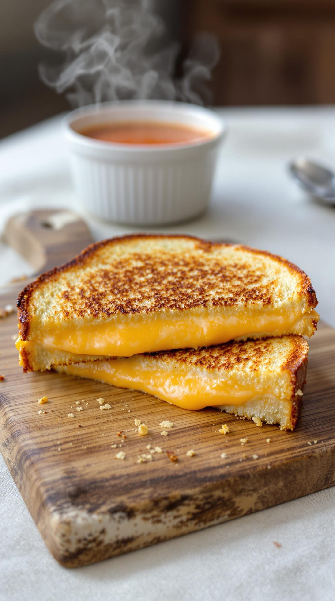 golden crispy grilled cheese