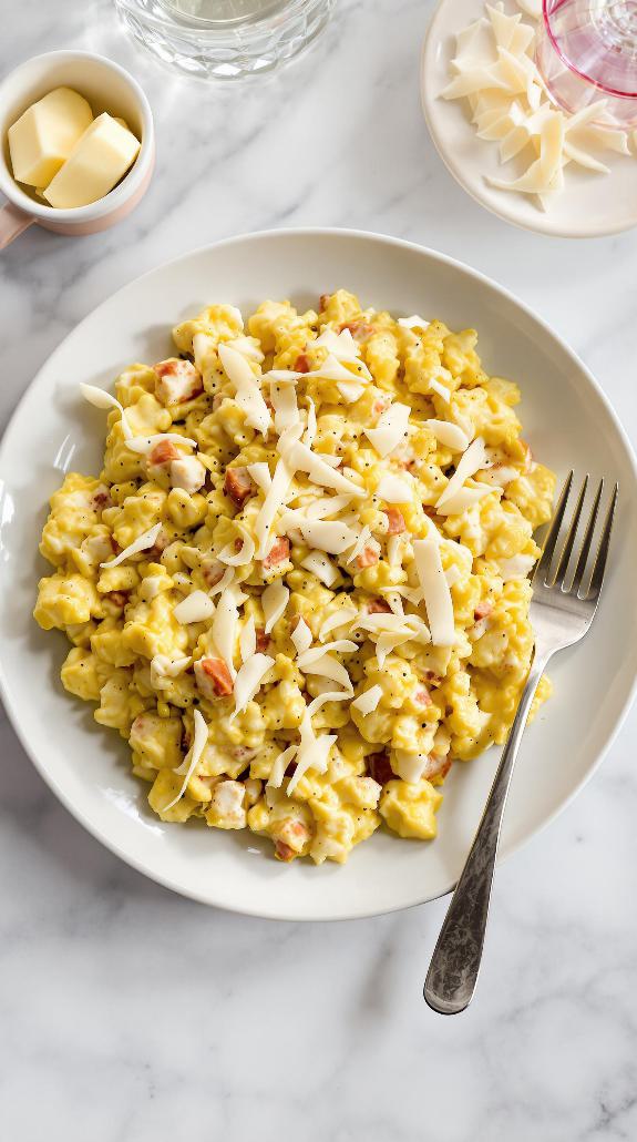 gourmet crab cake scramble
