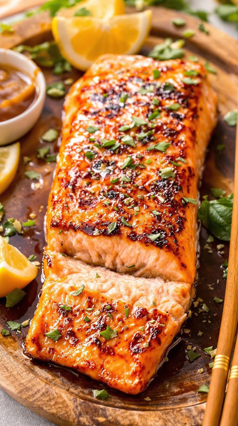 grilled salmon with honey ginger