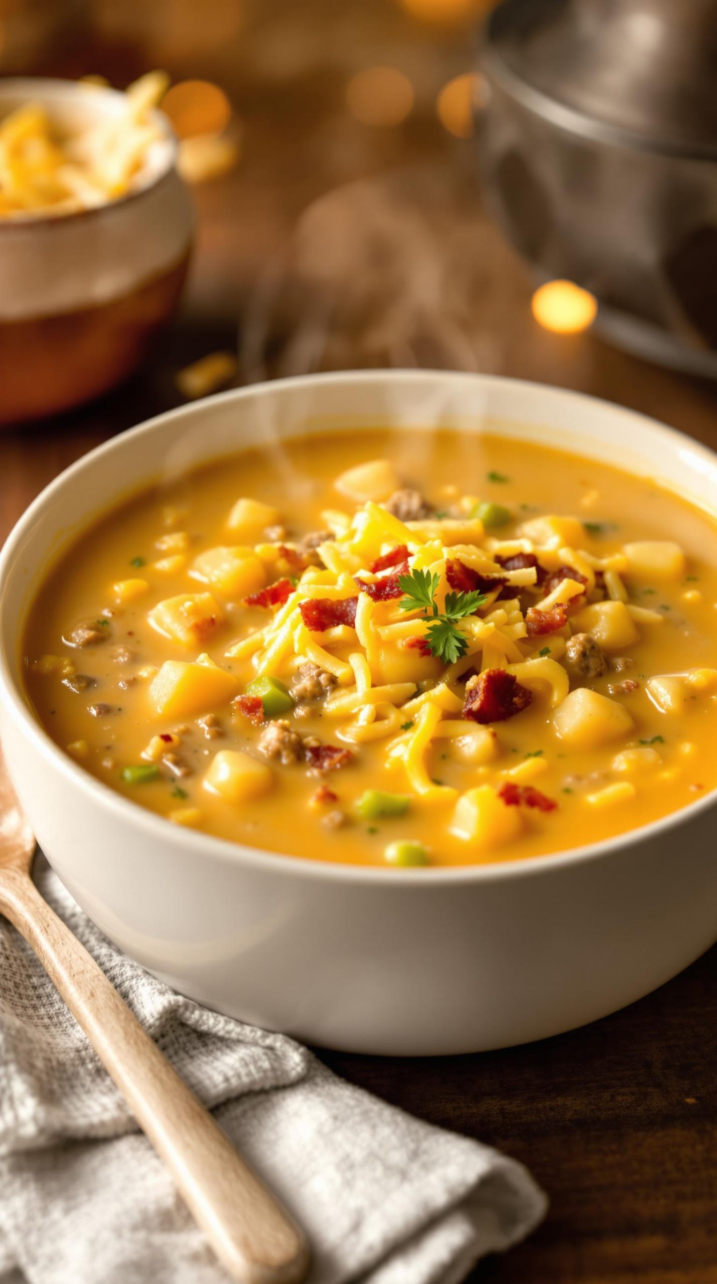 hearty cheeseburger soup recipe
