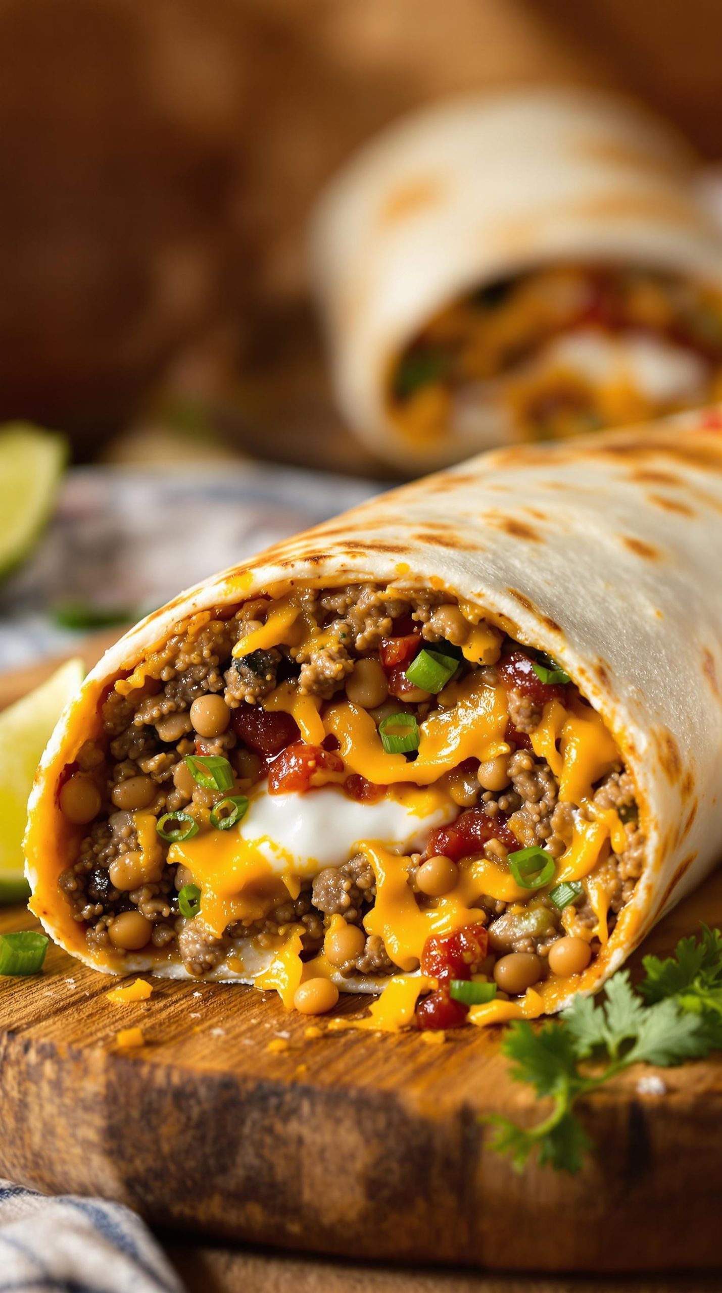 hearty homemade bean burritos