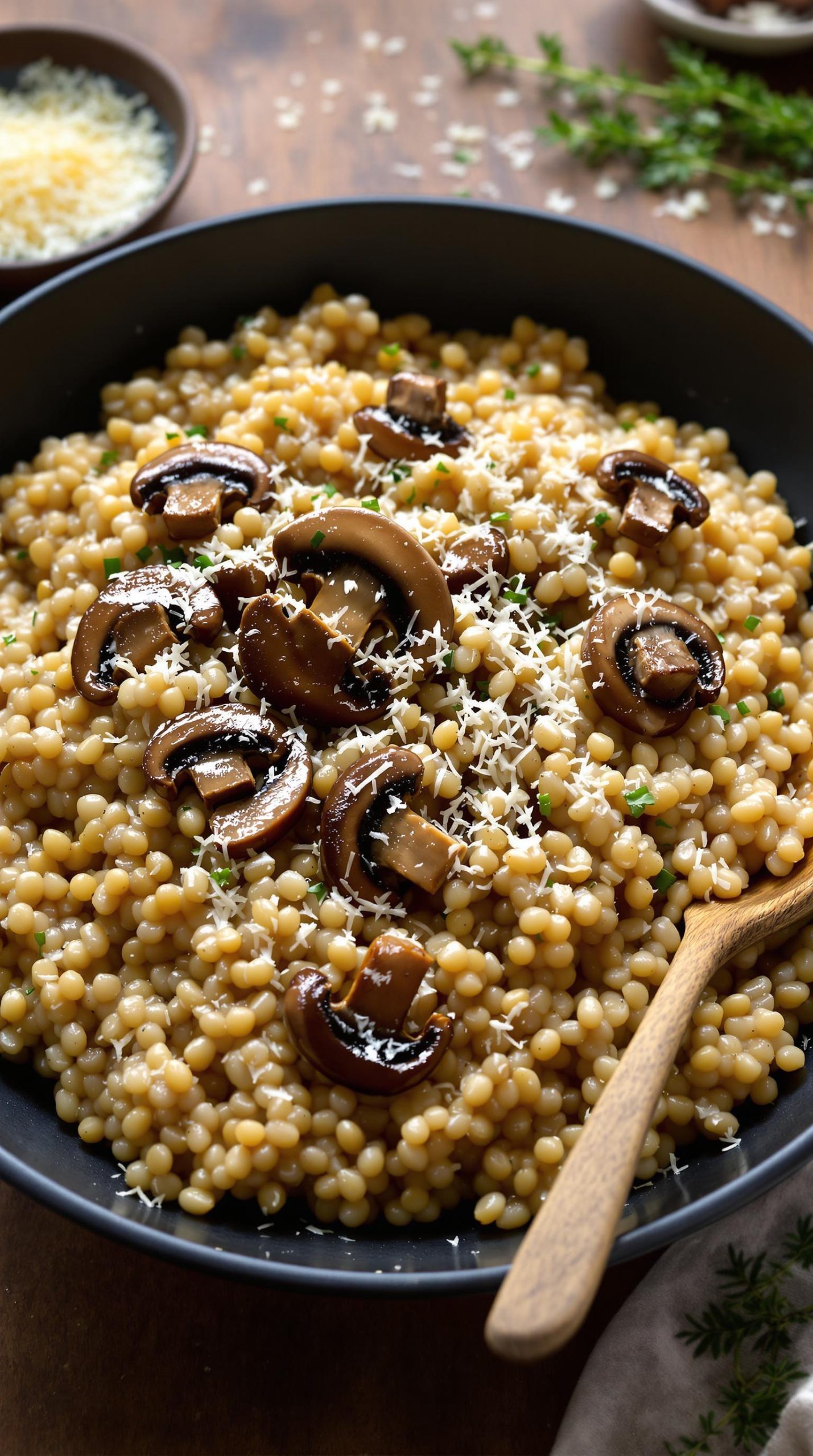 hearty mushroom barley risotto