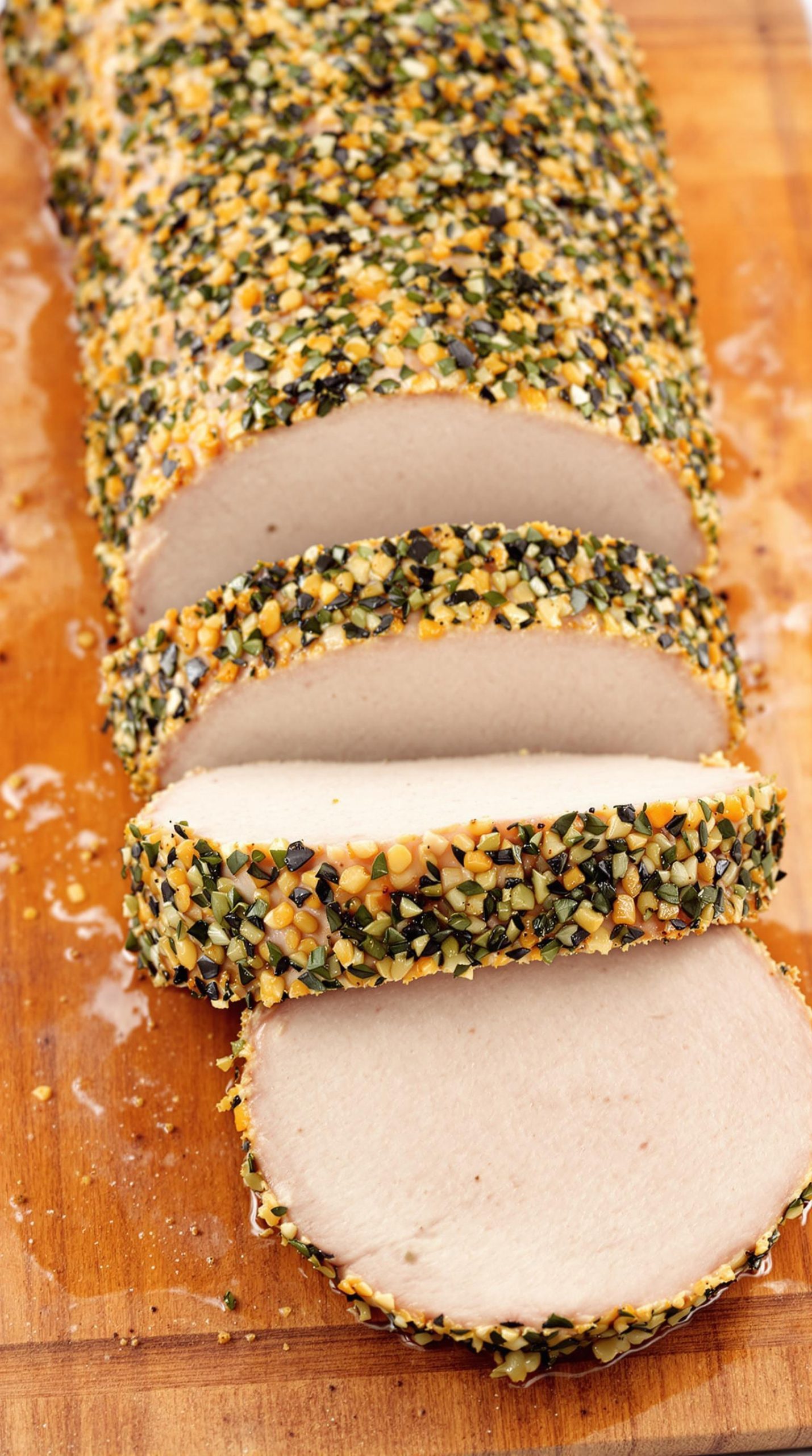 herb coated pork loin roast