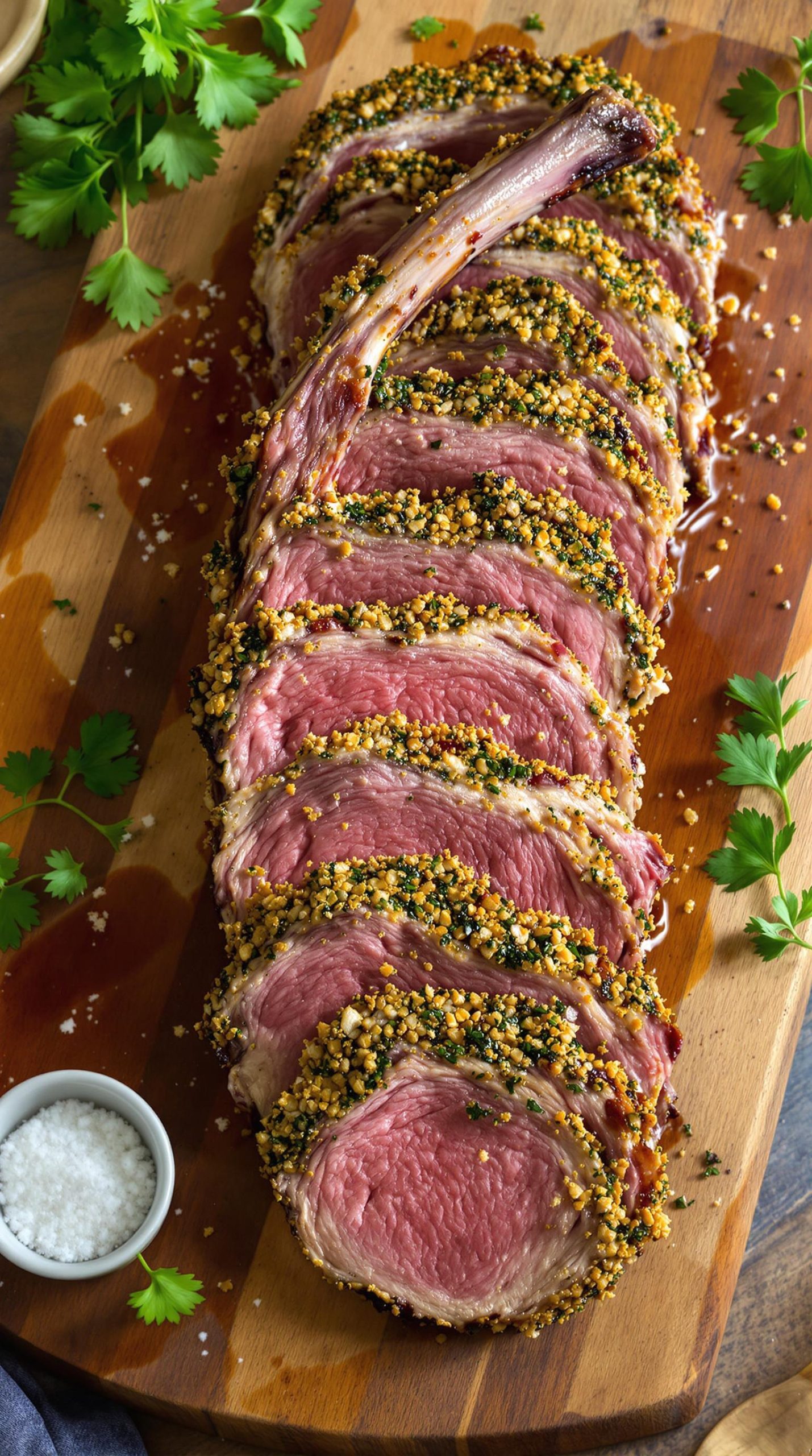 herb crusted lamb rack