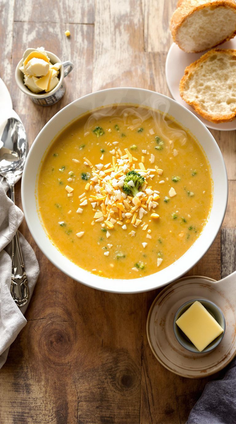 homemade broccoli cheddar soup