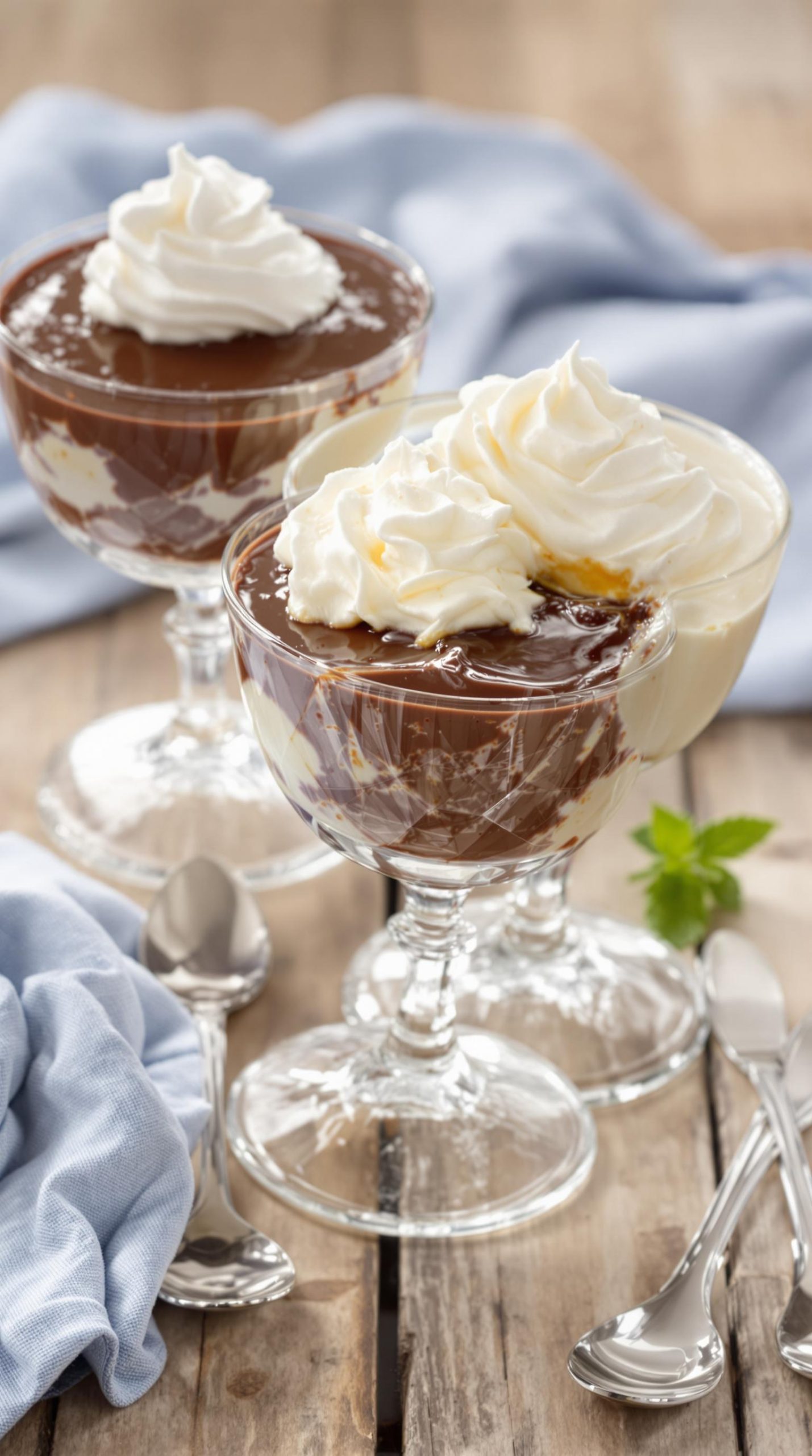 homemade chocolate vanilla pudding