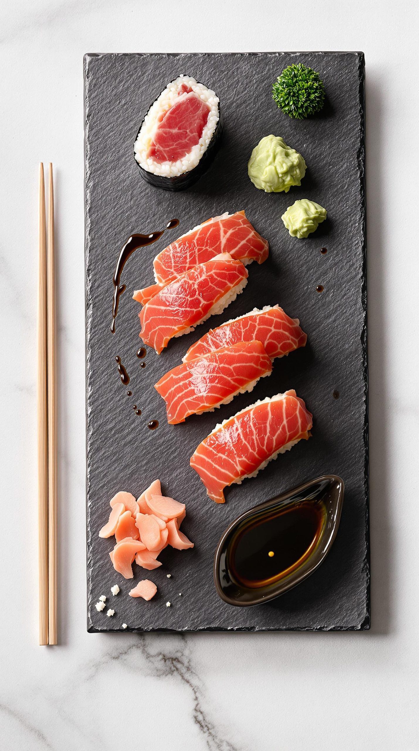 homemade classic tuna sushi