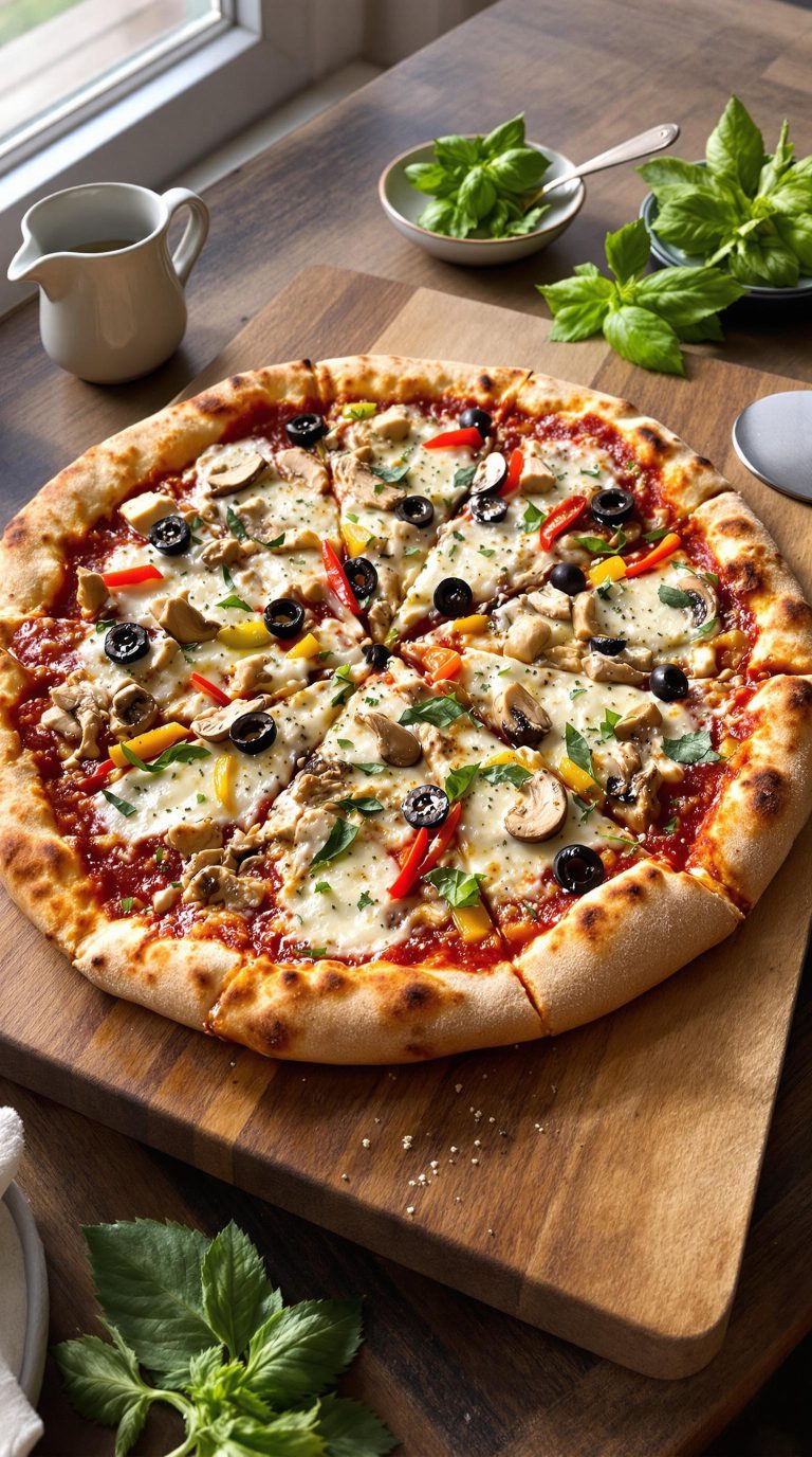 homemade rustic family pizza