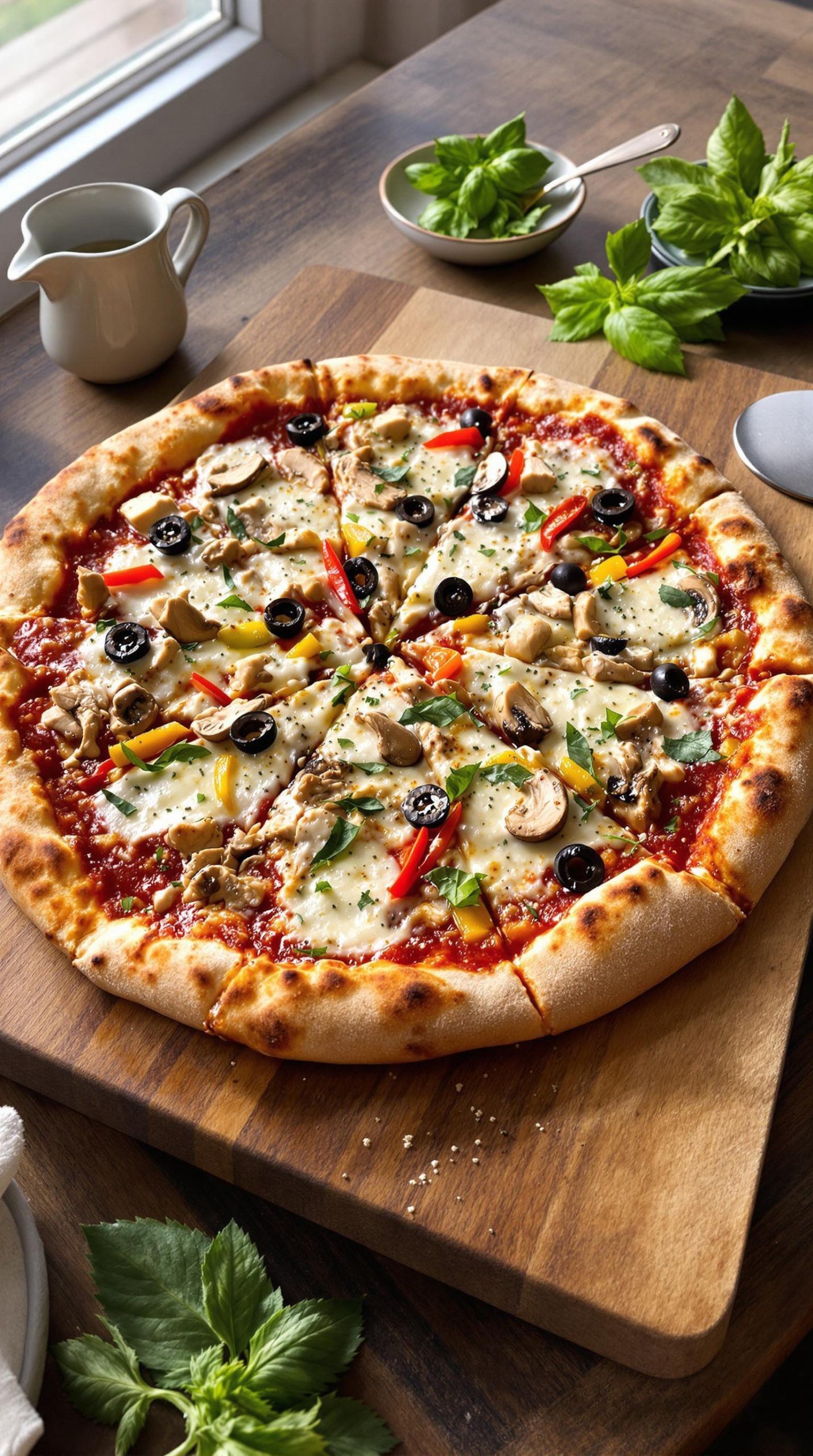 homemade rustic family pizza