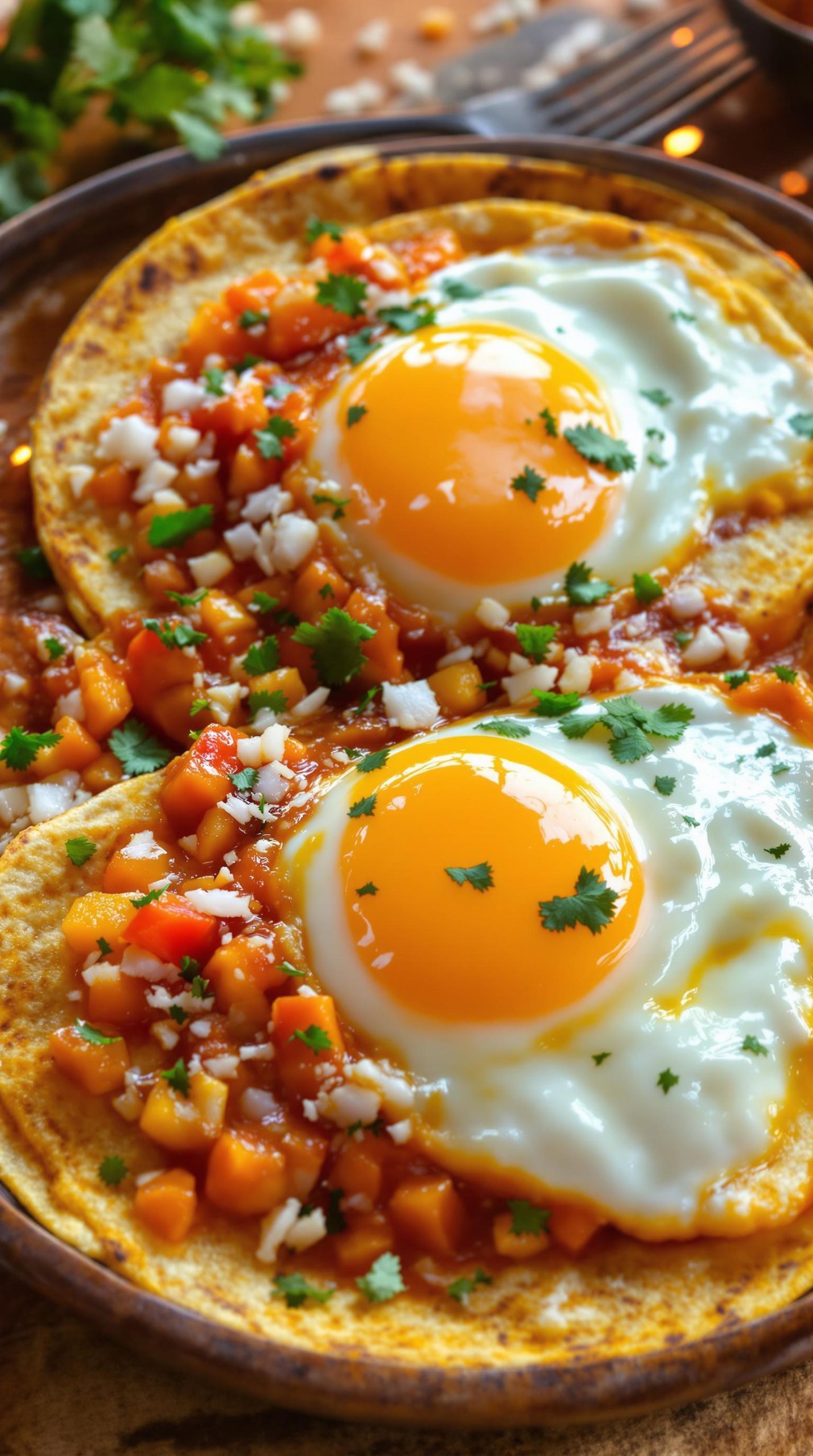 homemade salsa with eggs