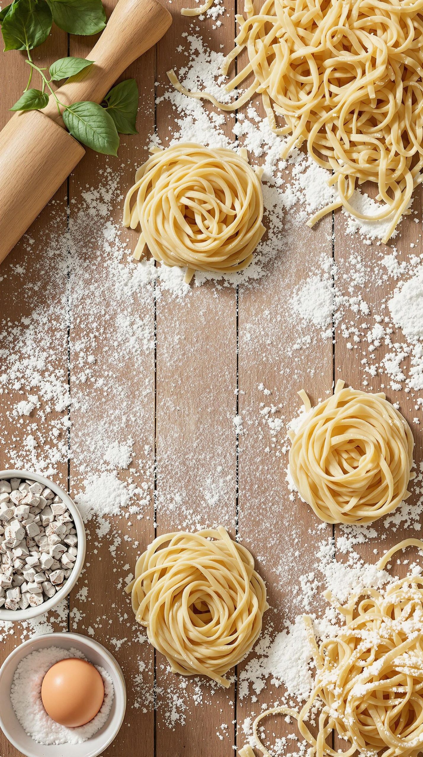 homemade silky egg noodles