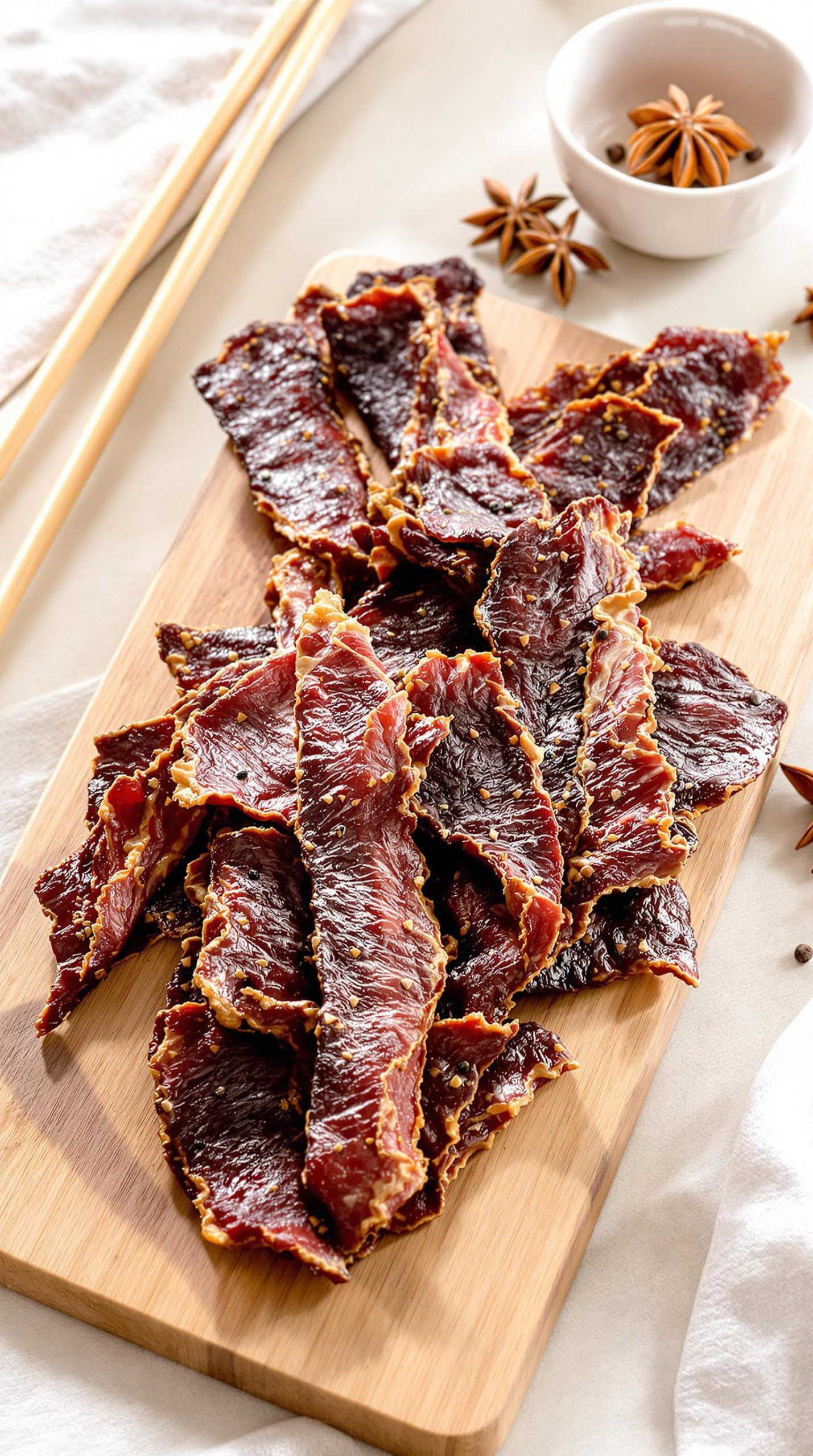 homemade smoky asian beef jerky