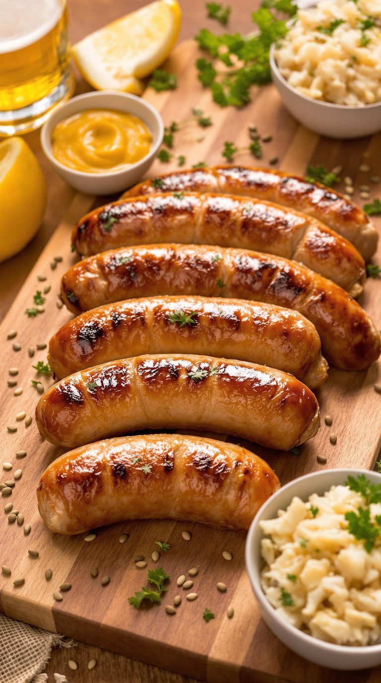 homemade traditional german sausage