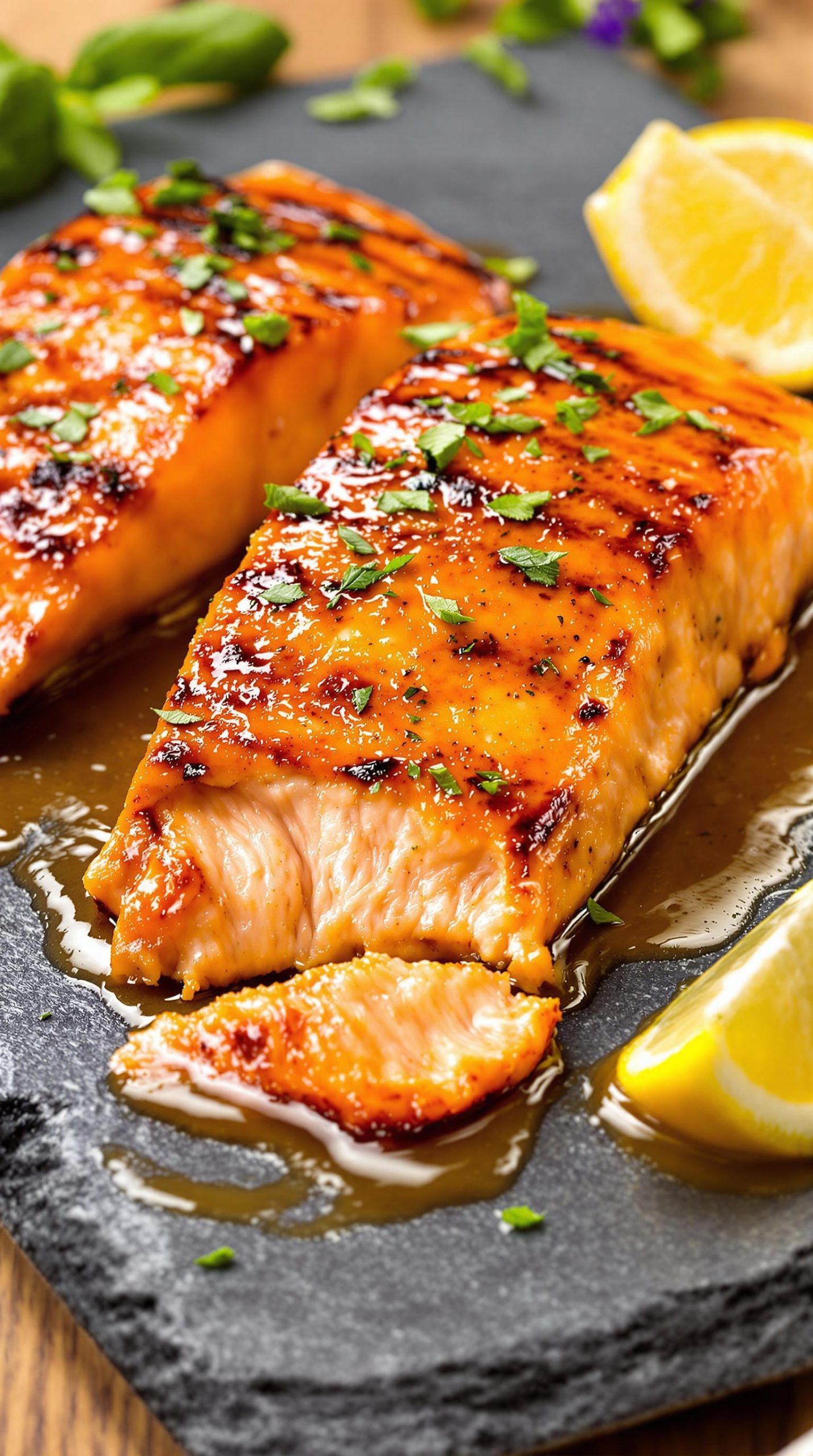 honey ginger grilled salmon