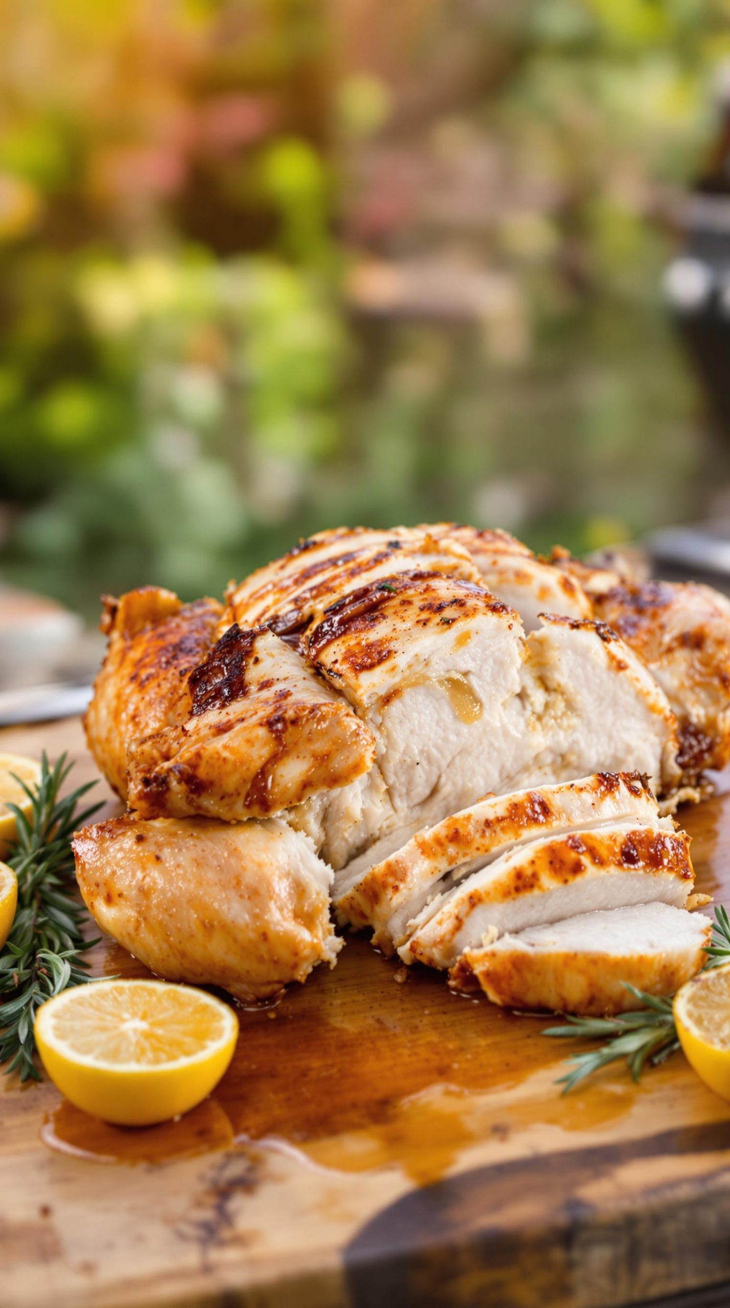 juicy backyard rotisserie chicken