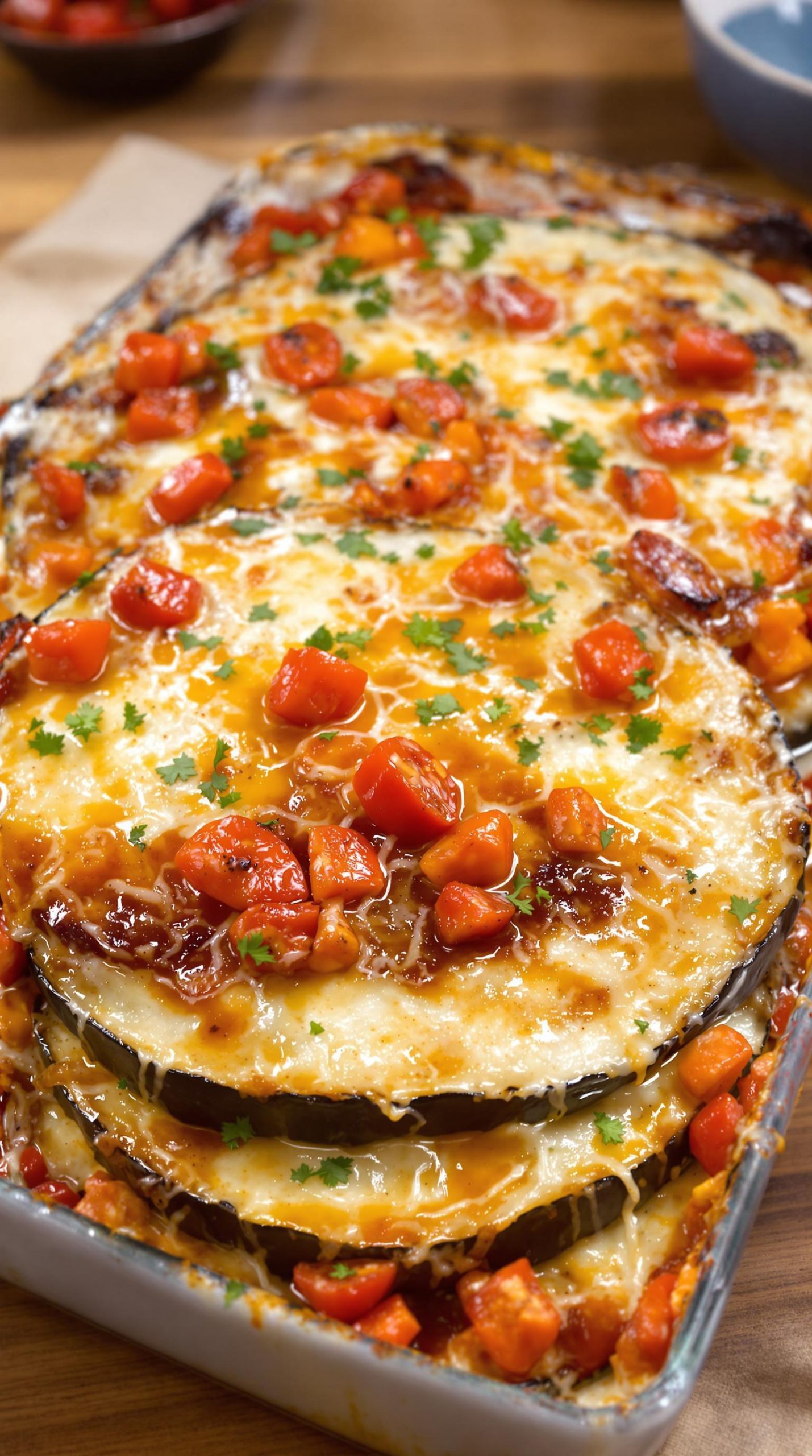 layered mediterranean eggplant dish