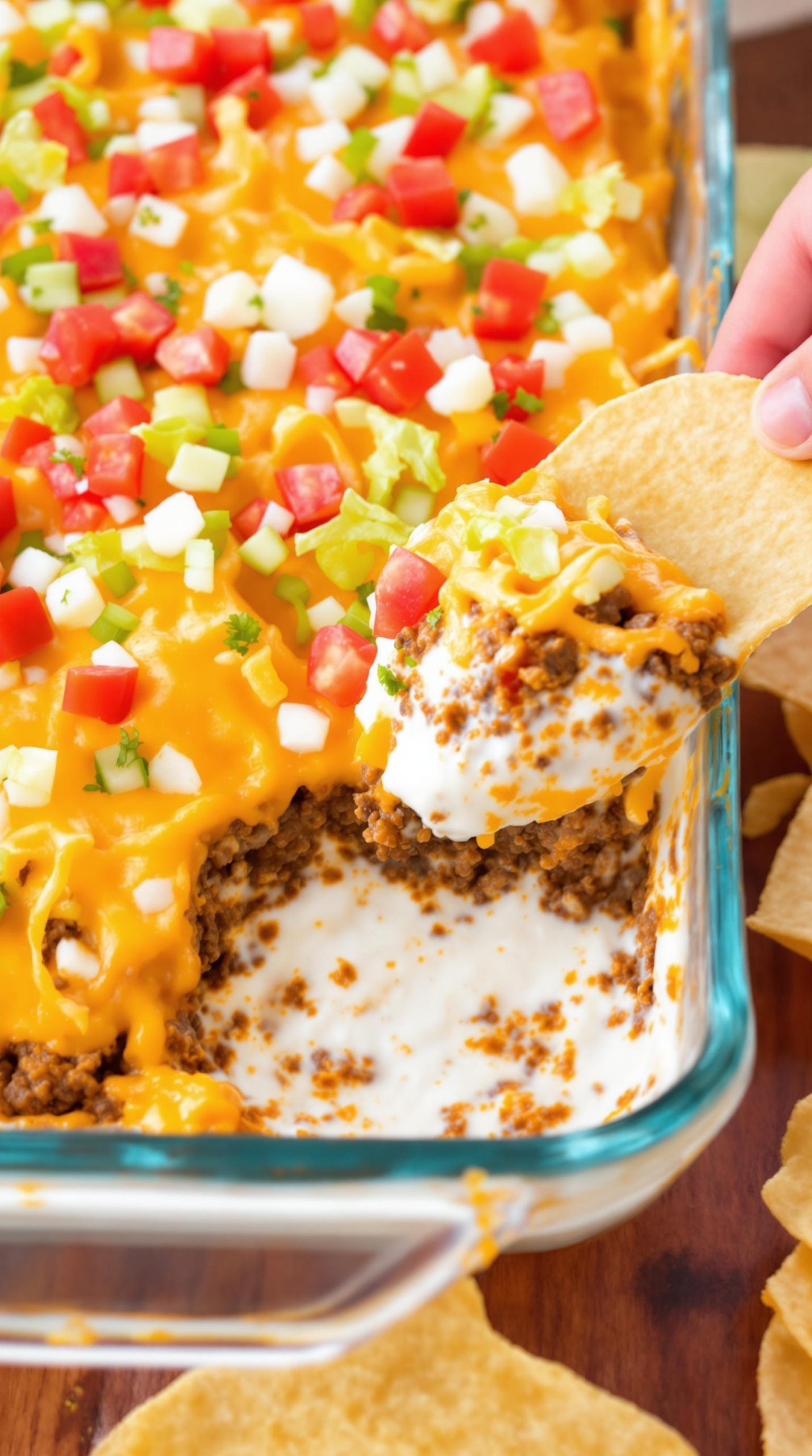 layered taco dip recipe