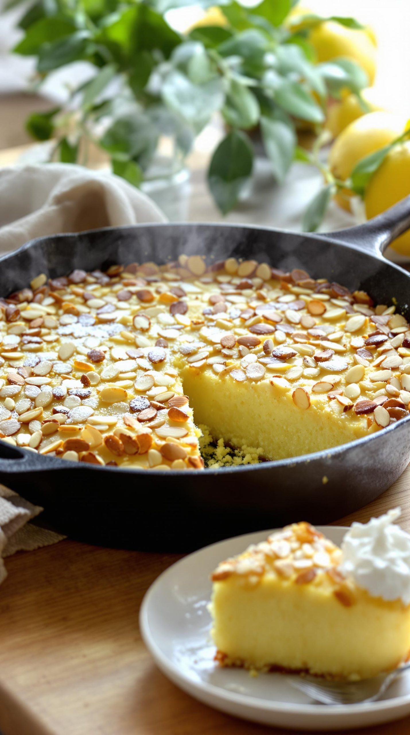 lemon almond skillet cake recipe