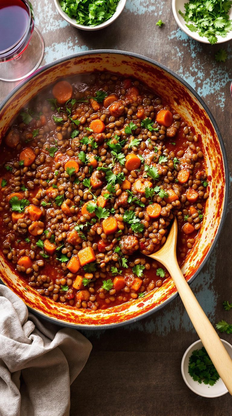 lentil sausage casserole recipe