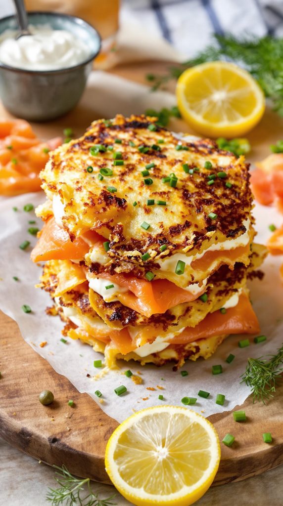 loaded potato latke sandwich