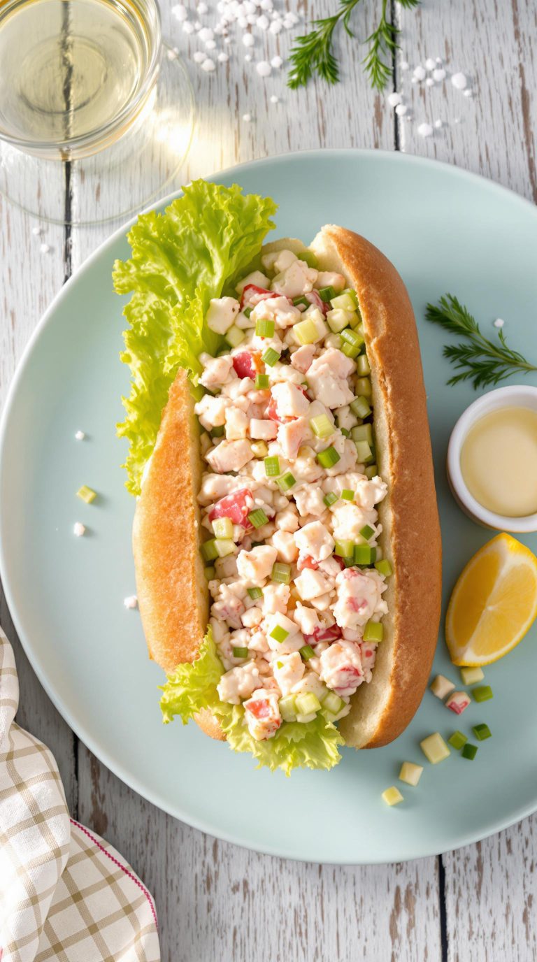 lobster roll with celery
